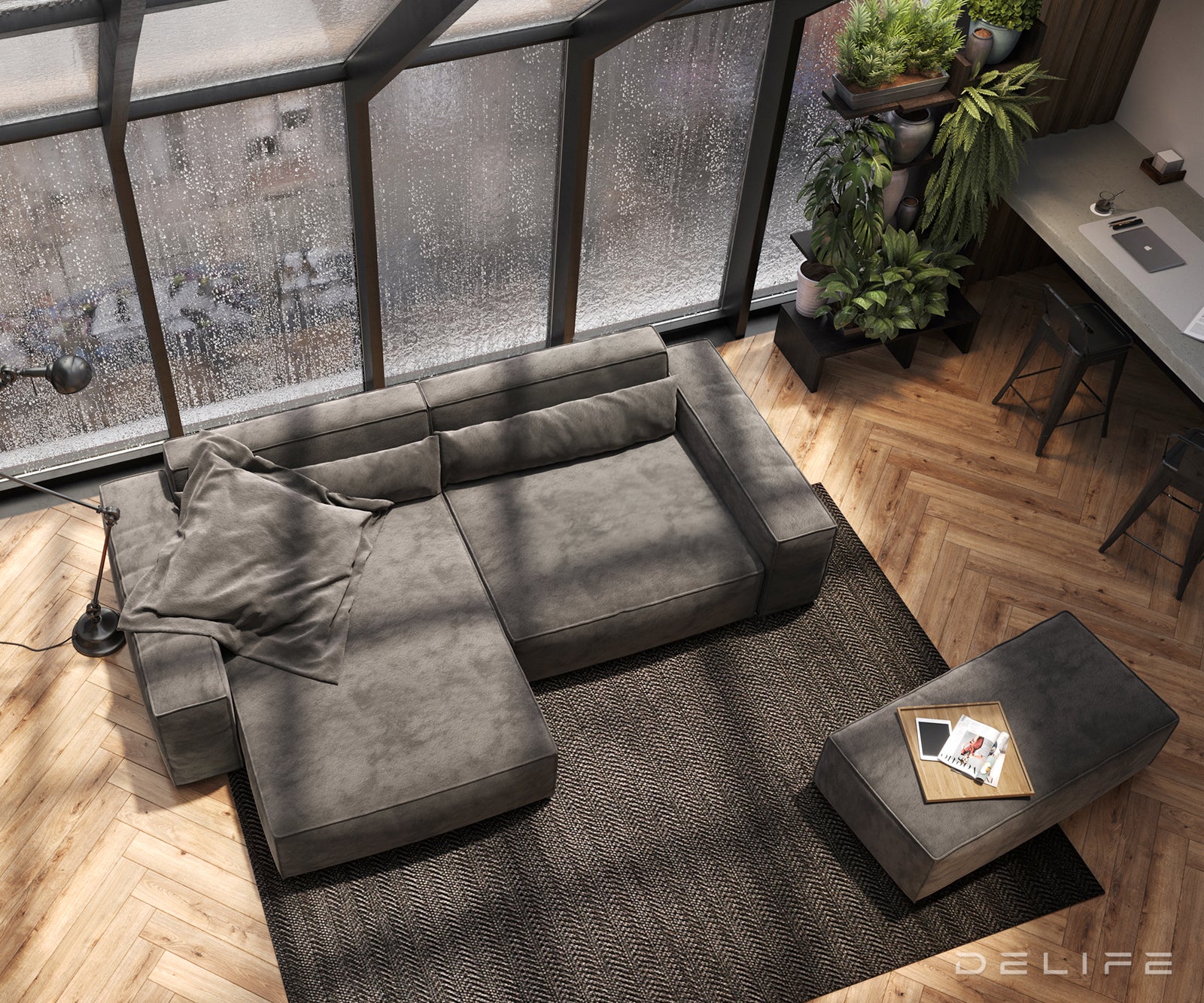 Kotna sedežna garnitura Sirpio XL 266x173cm, Material: Mikrofibra