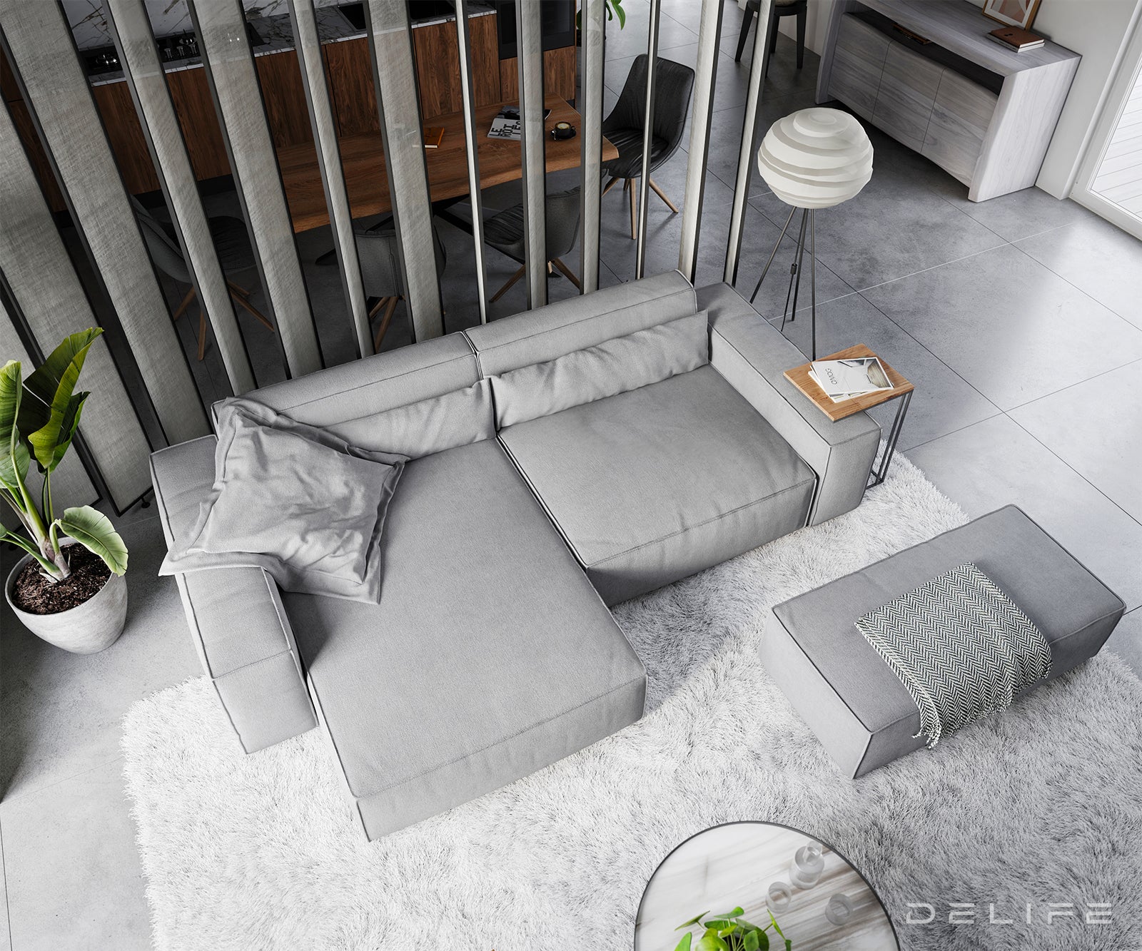 Kotna sedežna garnitura Sirpio XL 266x173cm, Material: Mikrofibra