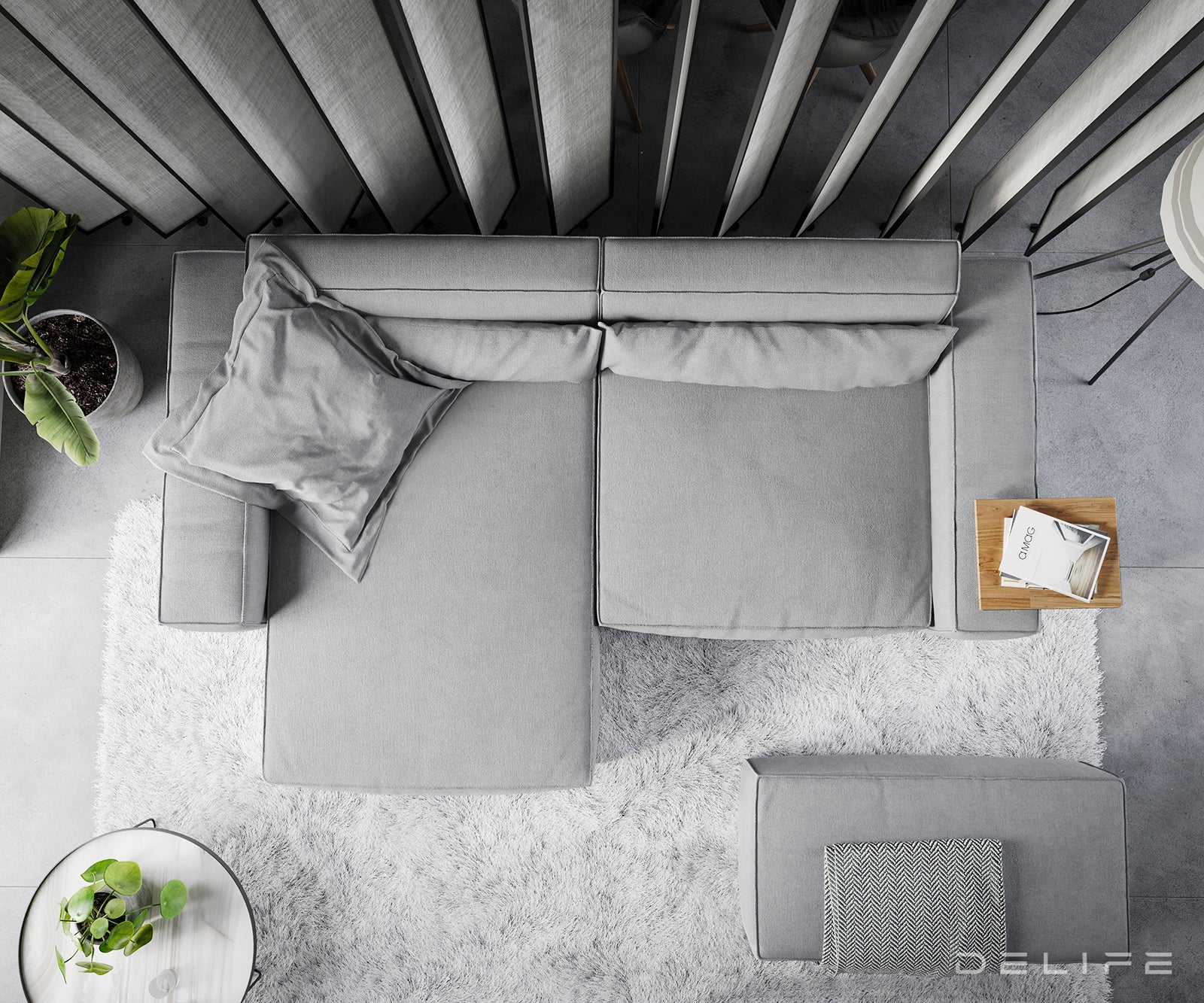 Kotna sedežna garnitura Sirpio XL 266x173cm, Material: Mikrofibra