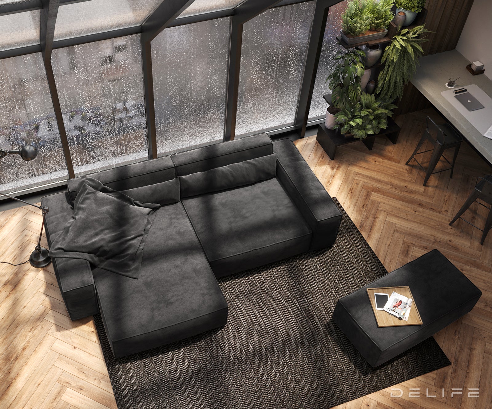 Kotna sedežna garnitura Sirpio XL 266x173cm, Material: Mikrofibra