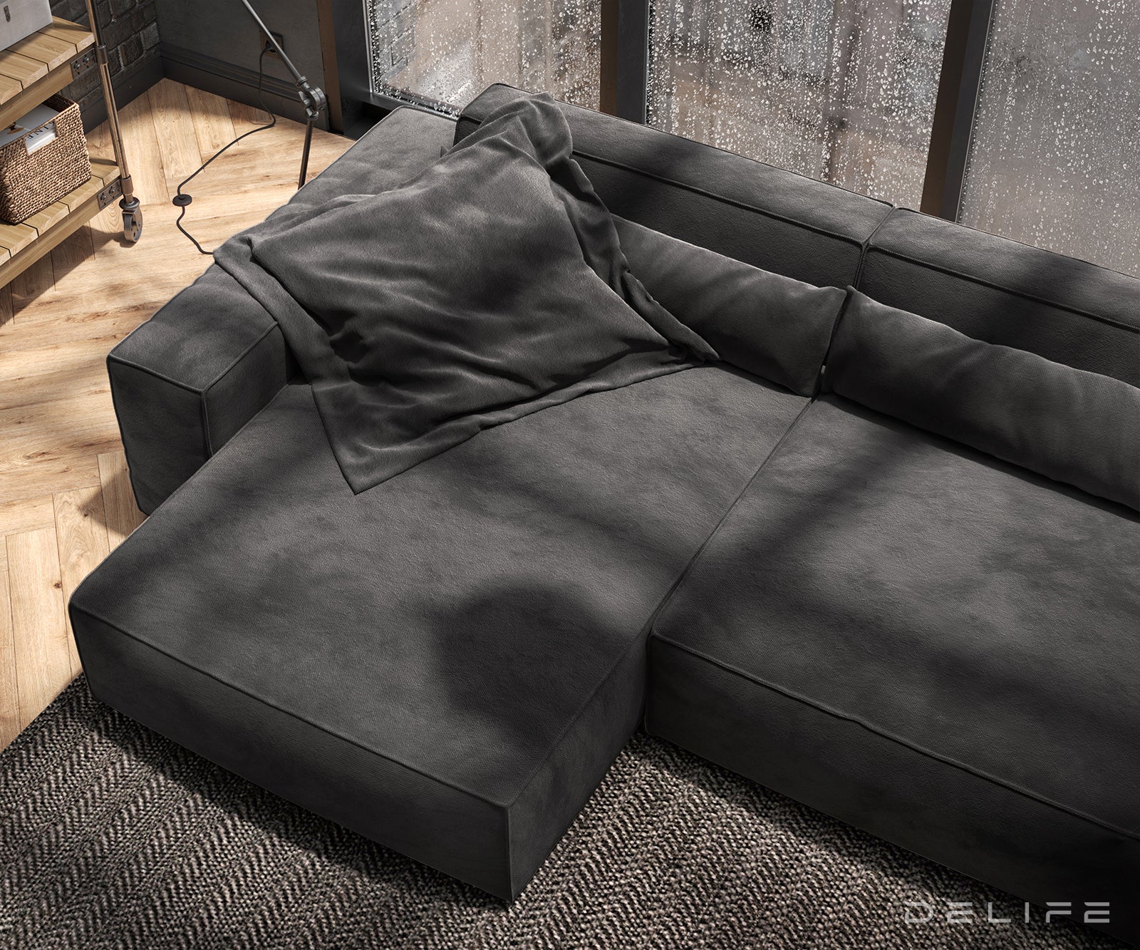 Kotna sedežna garnitura Sirpio XL 266x173cm, Material: Mikrofibra