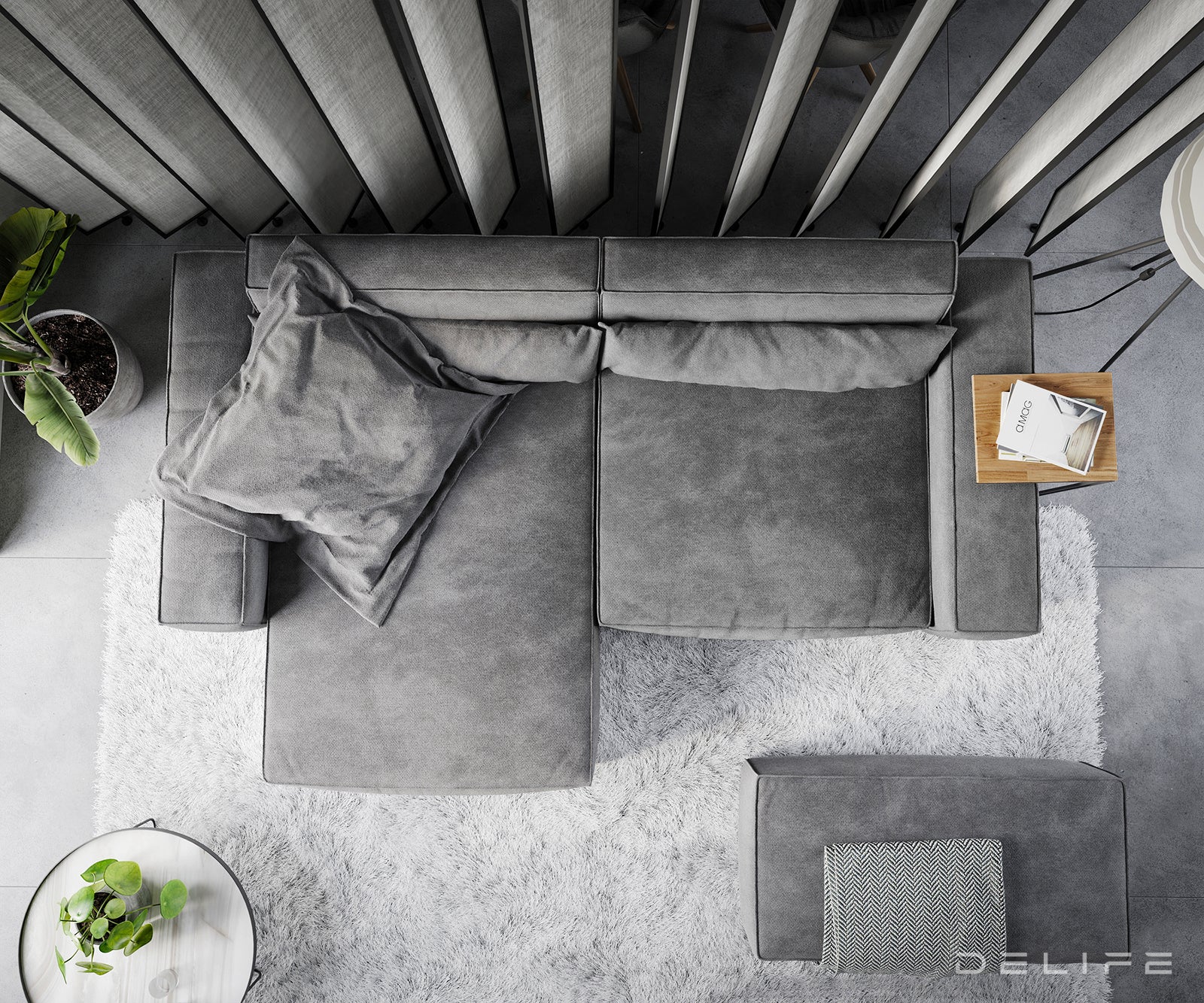 Kotna sedežna garnitura Sirpio XL 266x173cm, Material: Mikrofibra