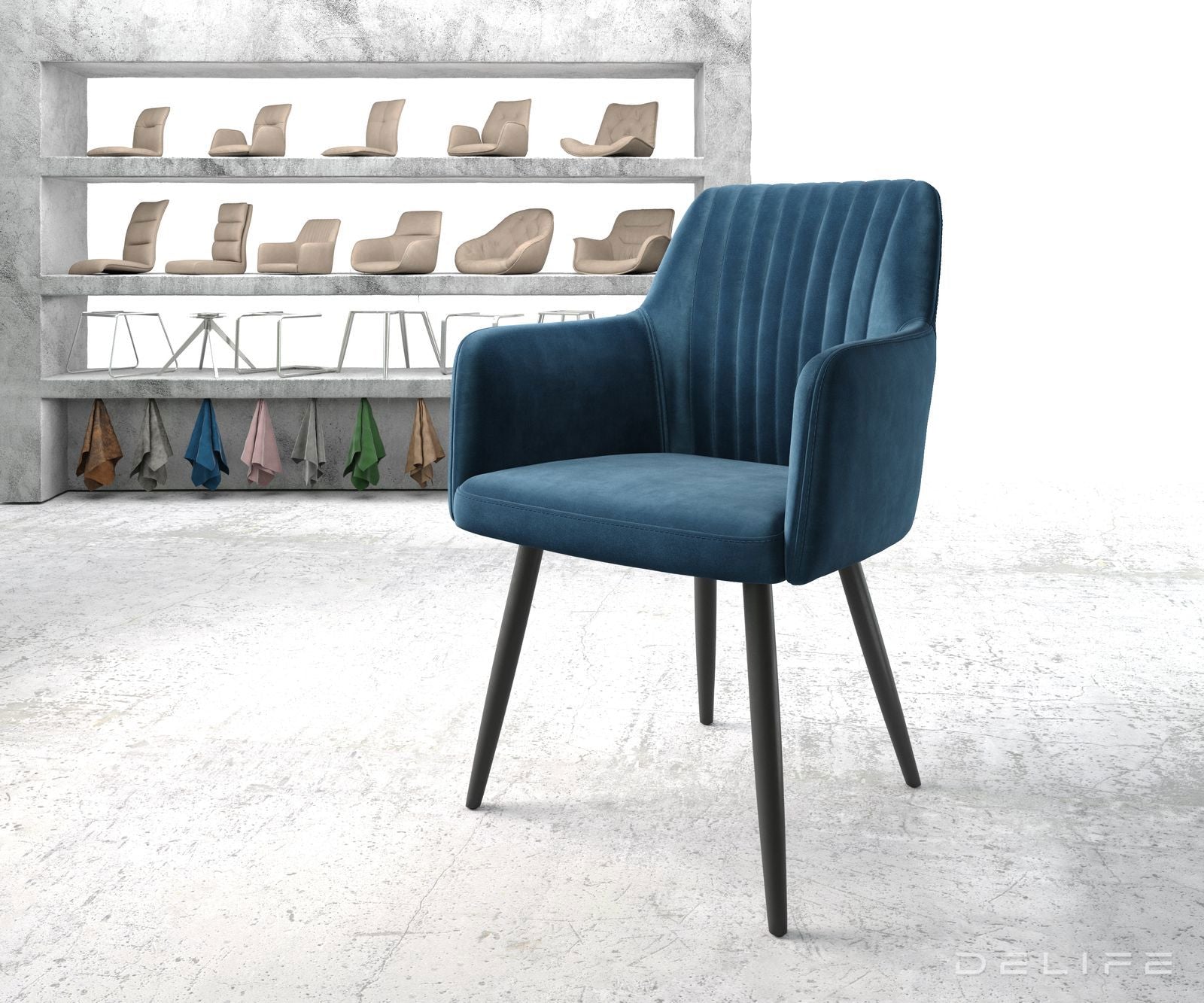 Jedilni stol Greg, Material: Žamet