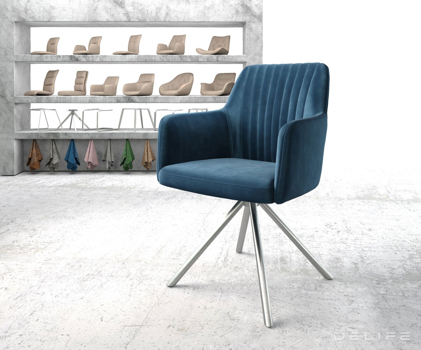 Jedilni stol Greg, Material: Žamet