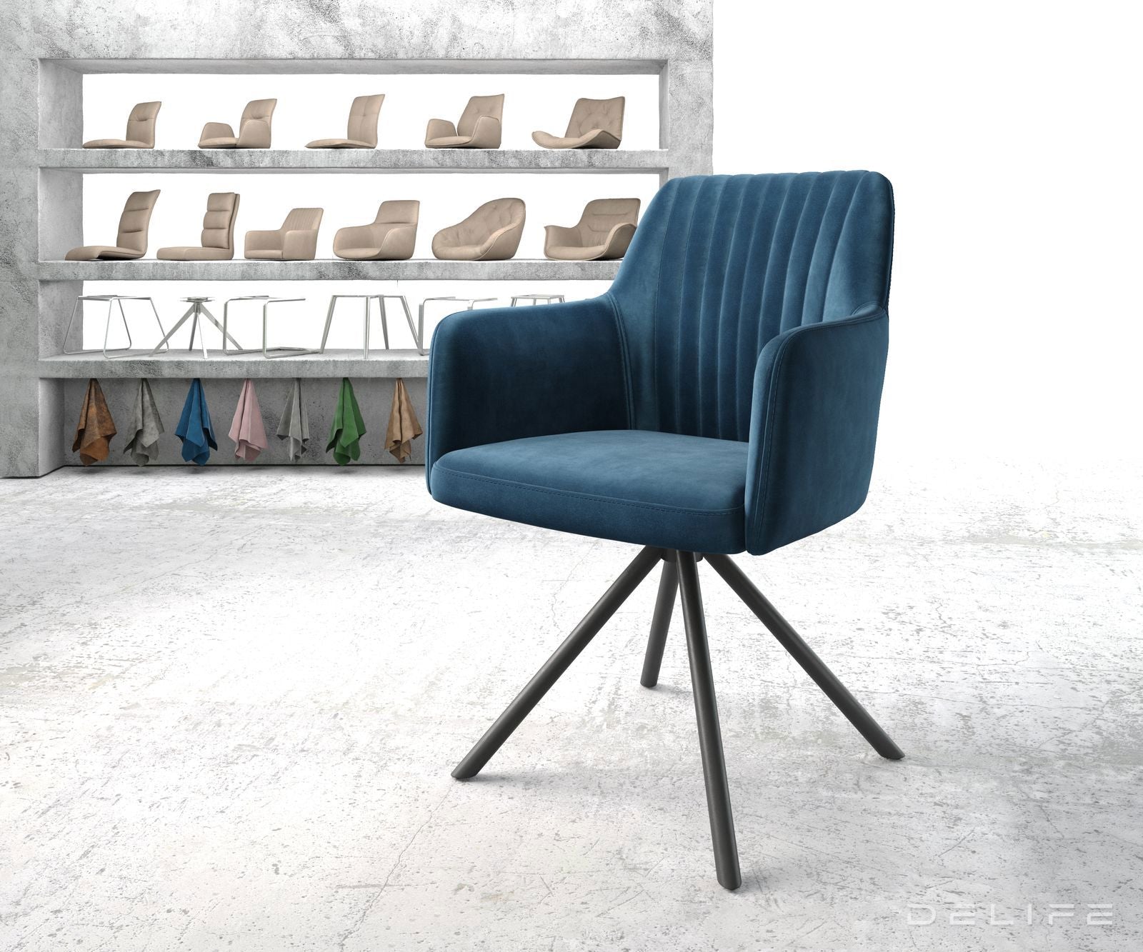 Jedilni stol Greg, Material: Žamet