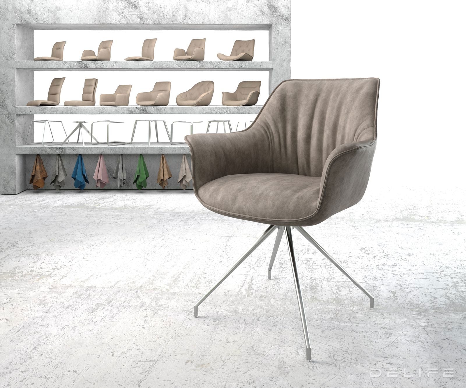 Jedilni stol Keila, Material: Mikrofibra