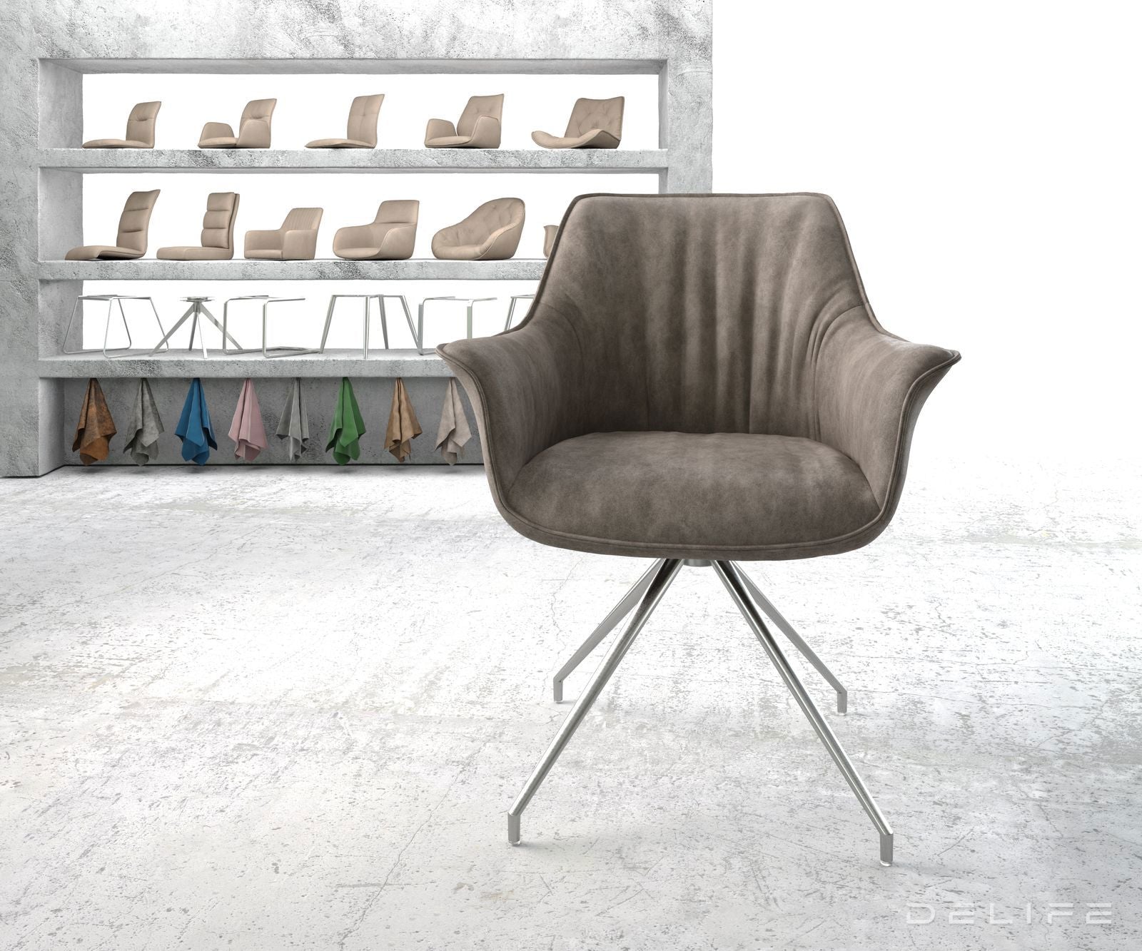 Jedilni stol Keila, Material: Mikrofibra