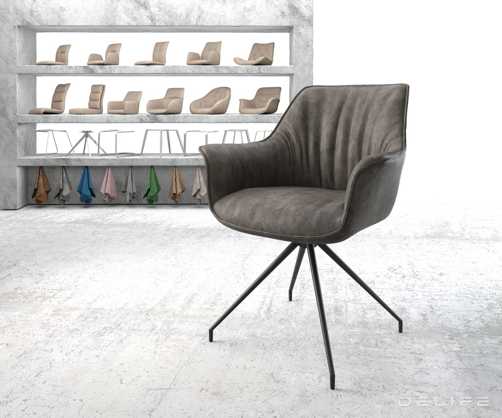 Jedilni stol Keila, Material: Mikrofibra