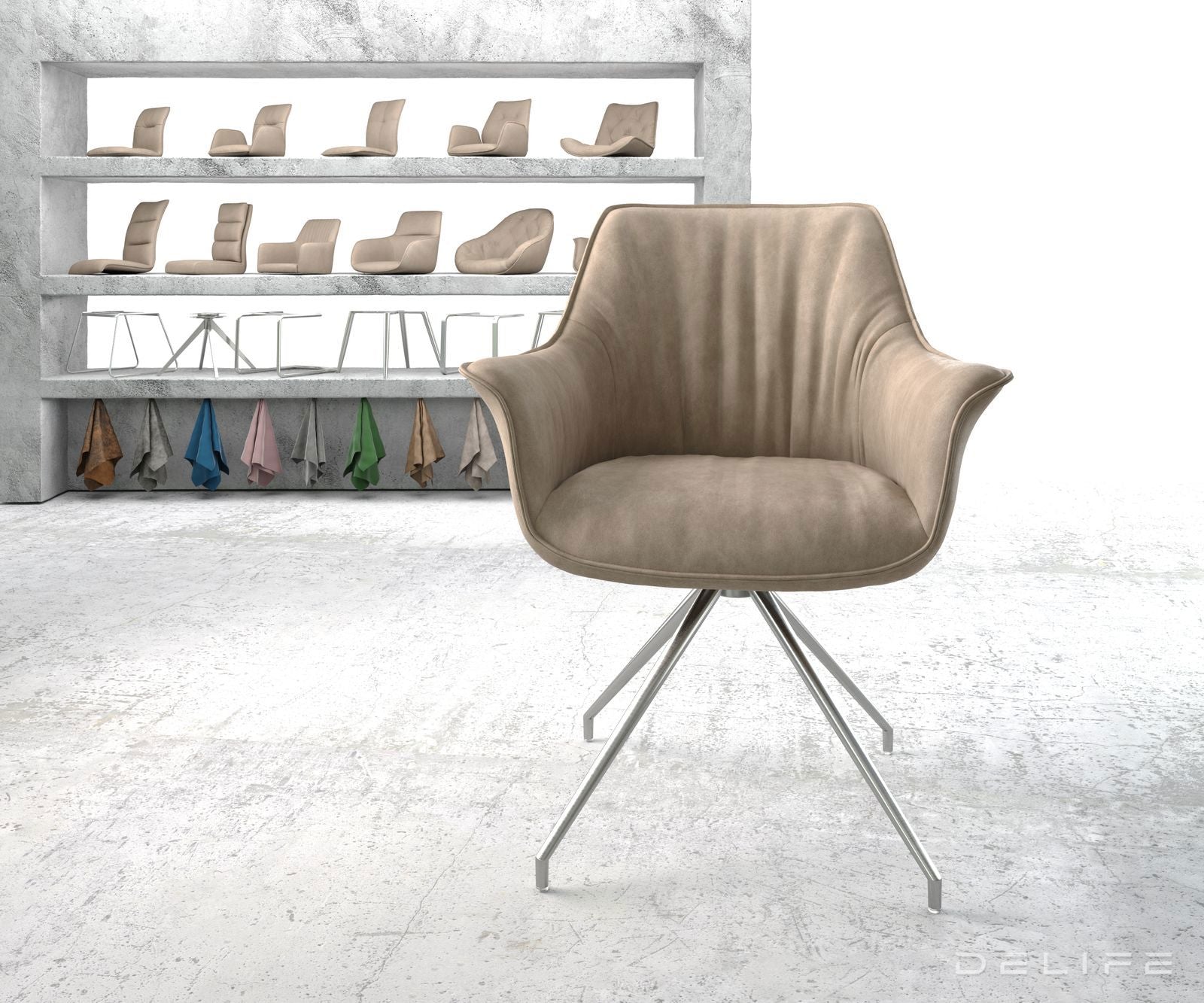 Jedilni stol Keila, Material: Mikrofibra