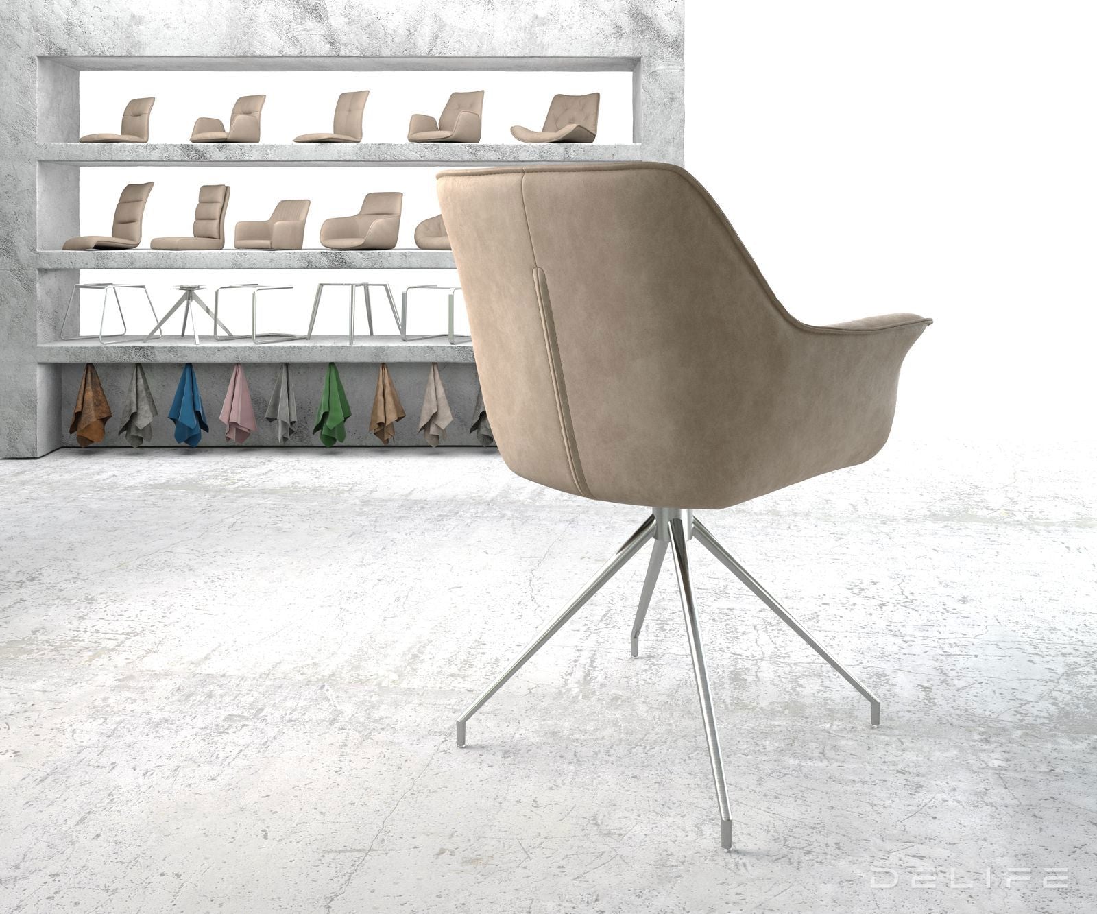 Jedilni stol Keila, Material: Mikrofibra