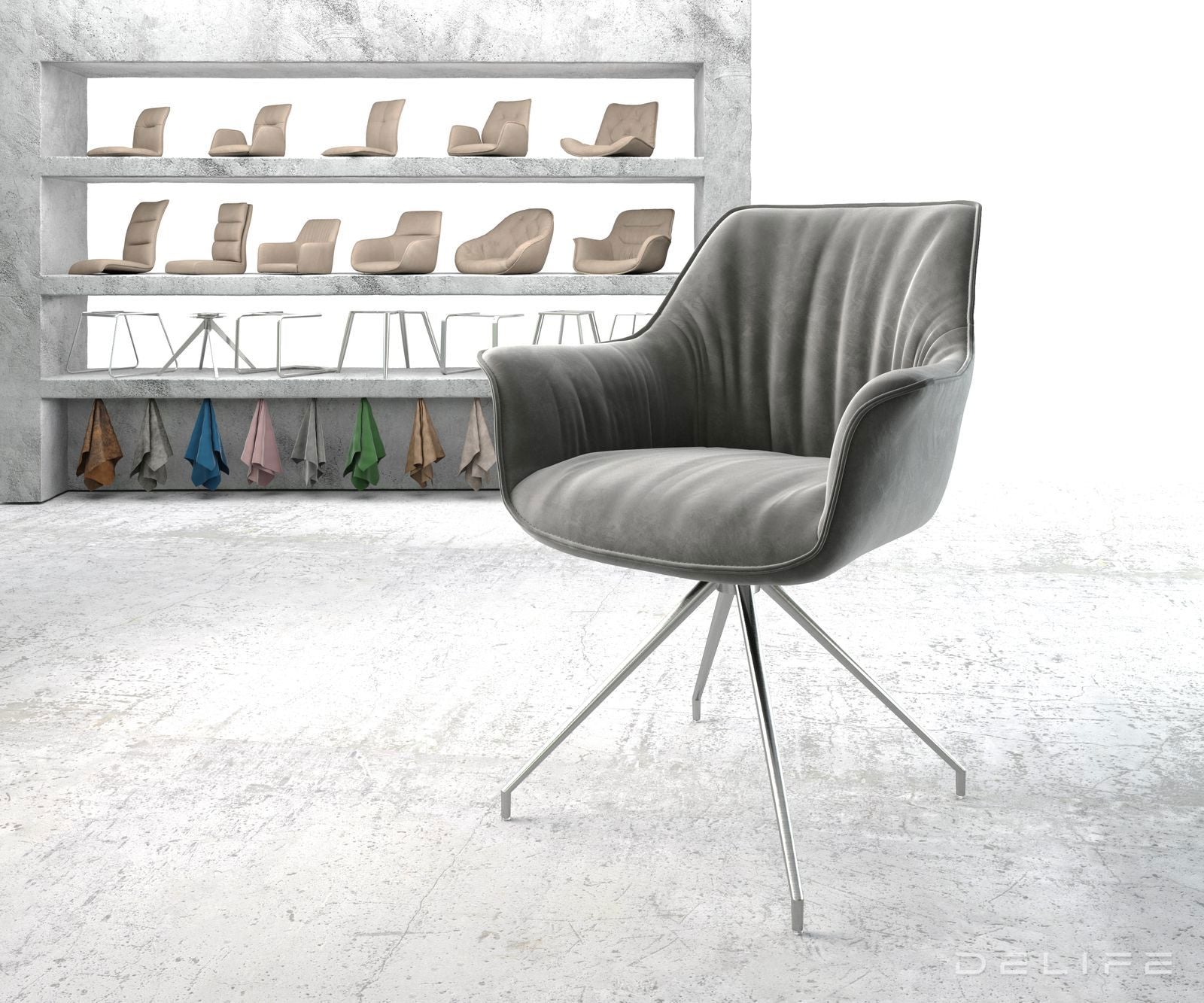 Jedilni stol Keila, Material: Žamet