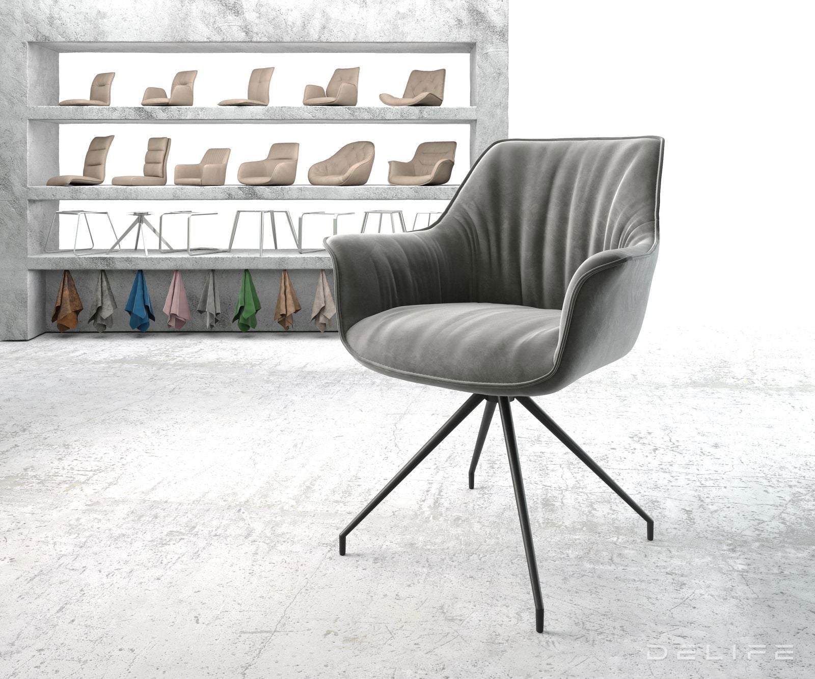 Jedilni stol Keila, Material: Žamet