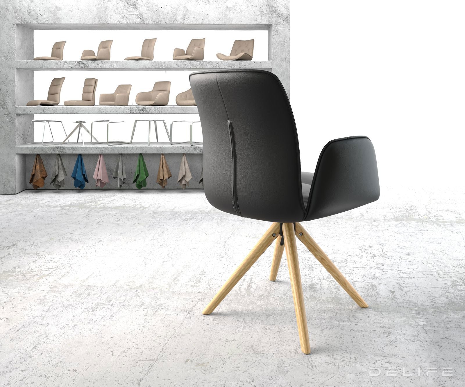 Jedilni stol Vinja, Material: Usnje 