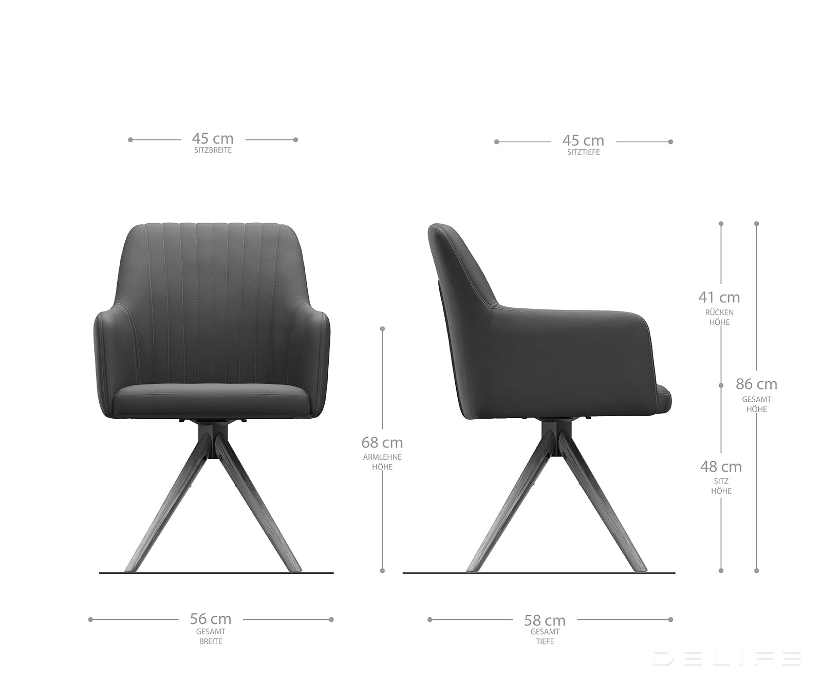 Jedilni stol Greg, Material: Mikrofibra