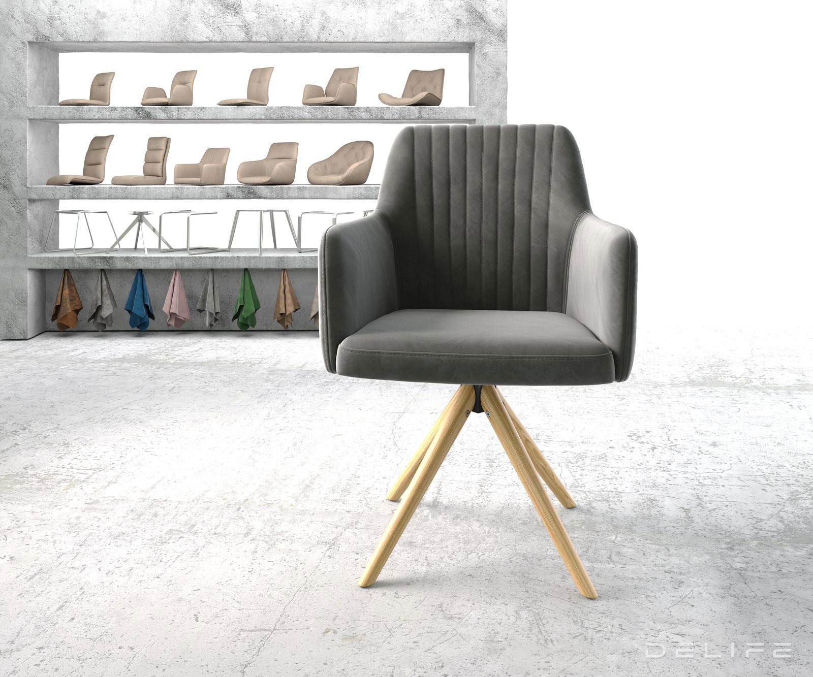 Jedilni stol Greg, Material: Žamet