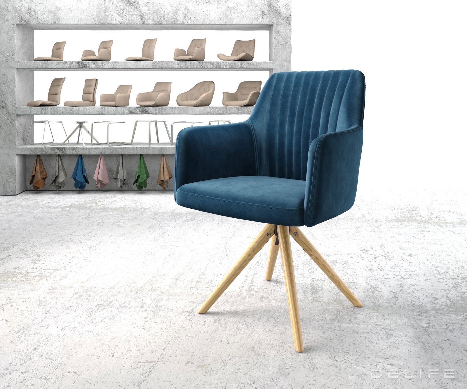 Jedilni stol Greg, Material: Žamet