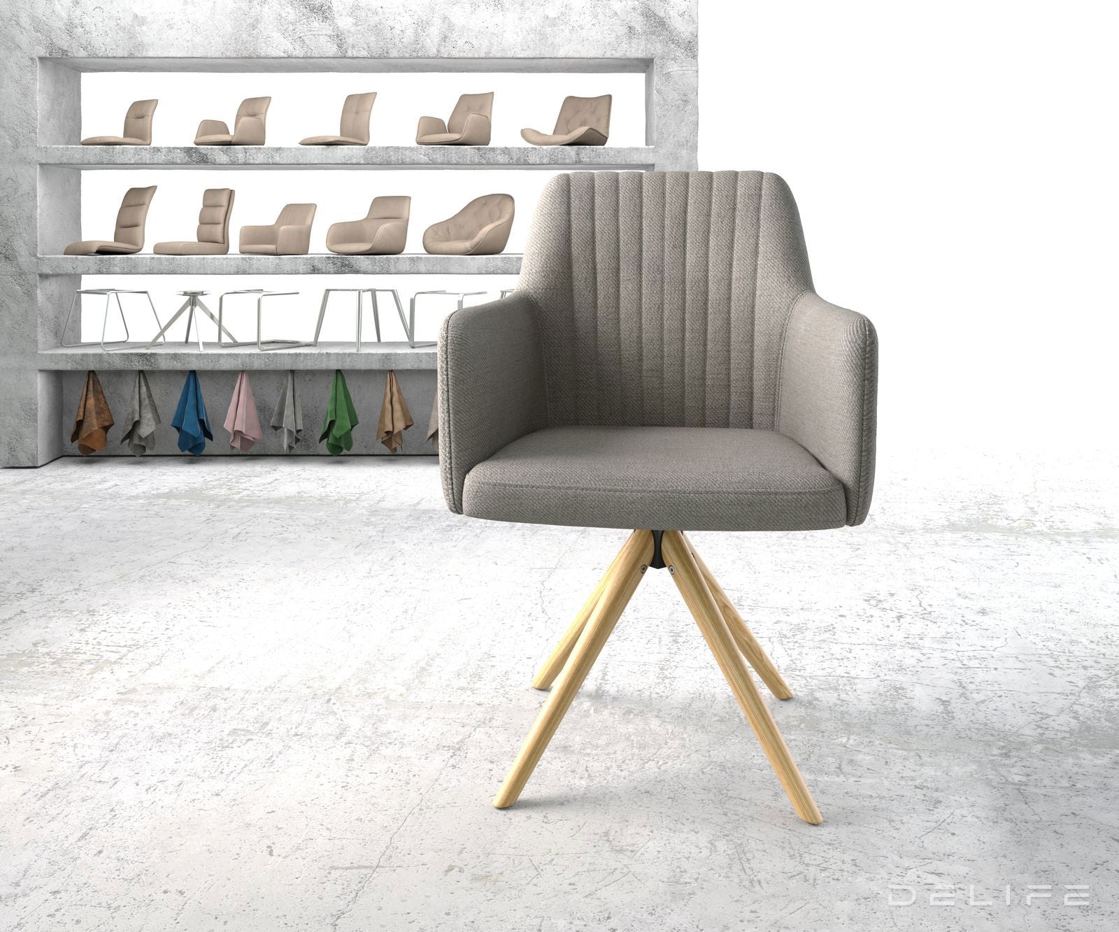 Jedilni stol Greg, Material: Plain tkano