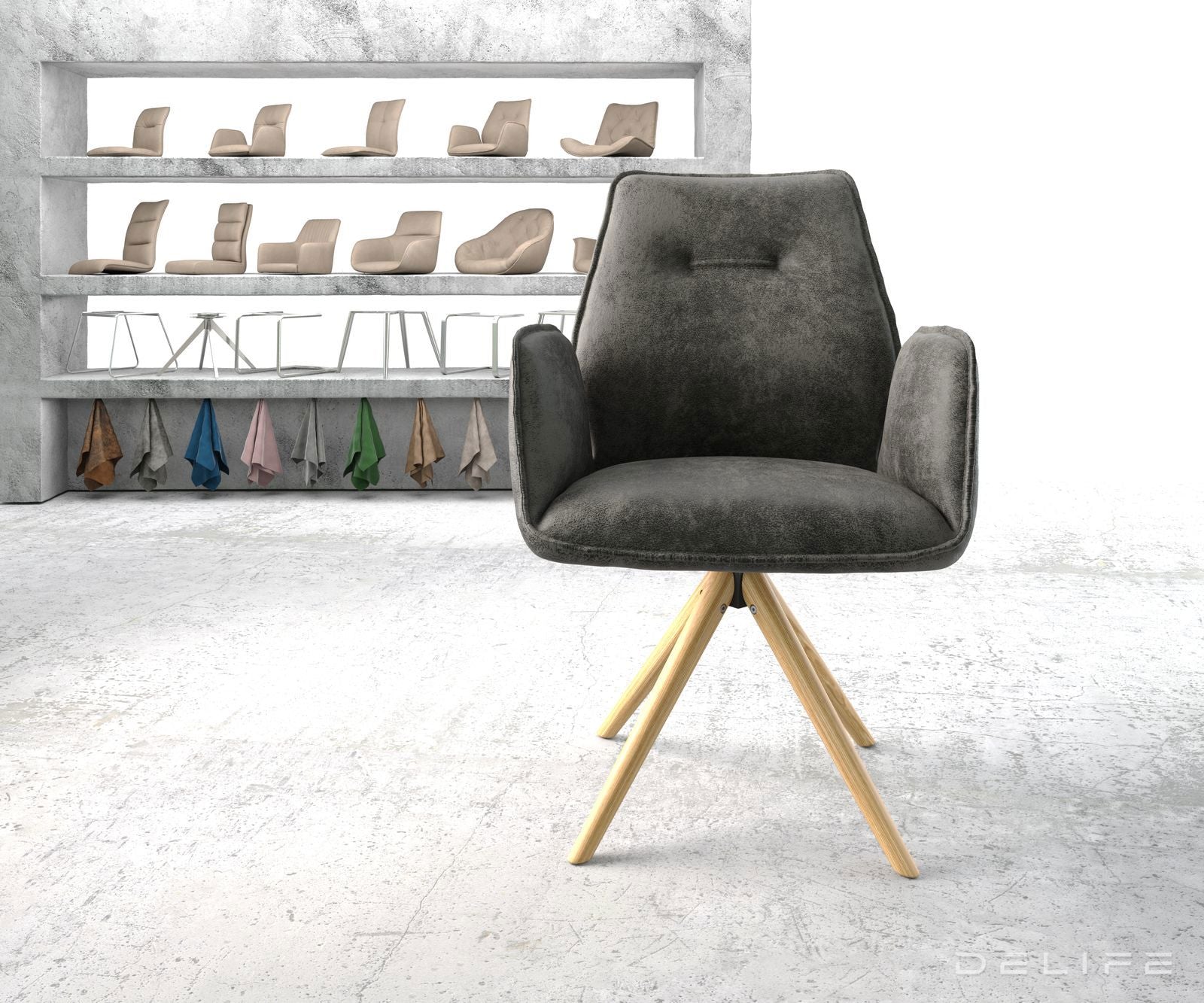 Jedilni stol Zoa, Material: Mikrofibra