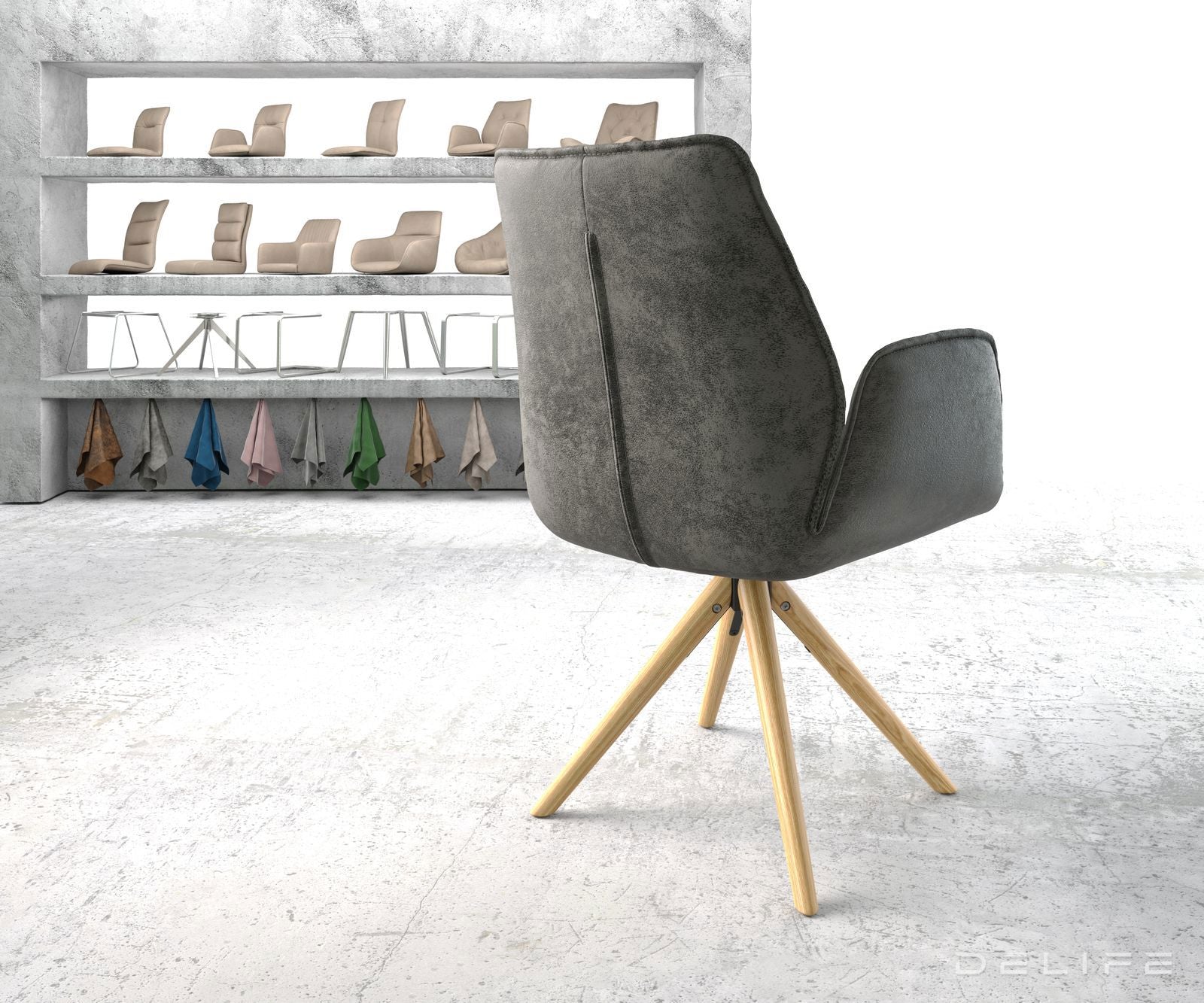 Jedilni stol Zoa, Material: Mikrofibra