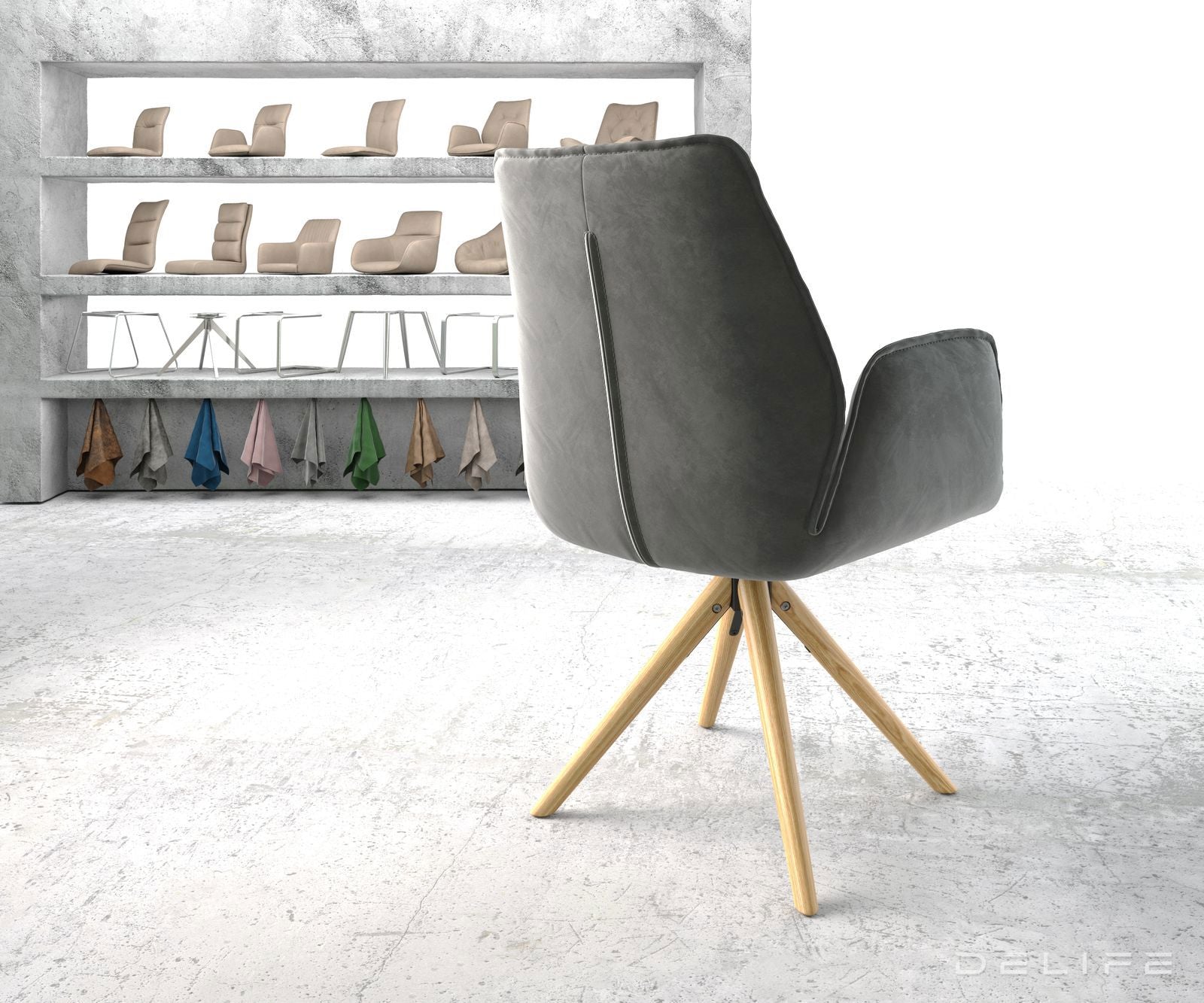 Jedilni stol Zoa, Material: Žamet