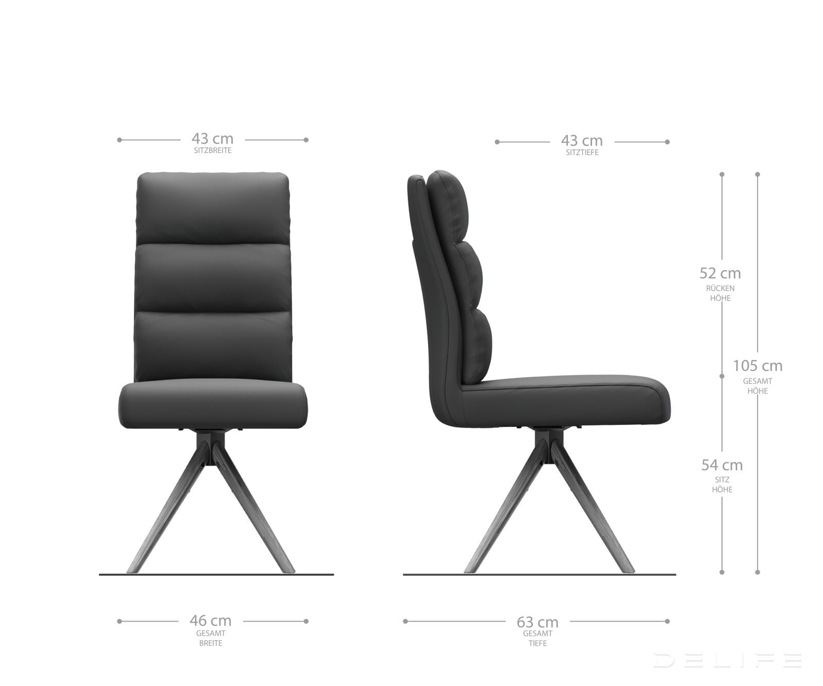 Jedilni stol Pela, Material: Mikrofibra