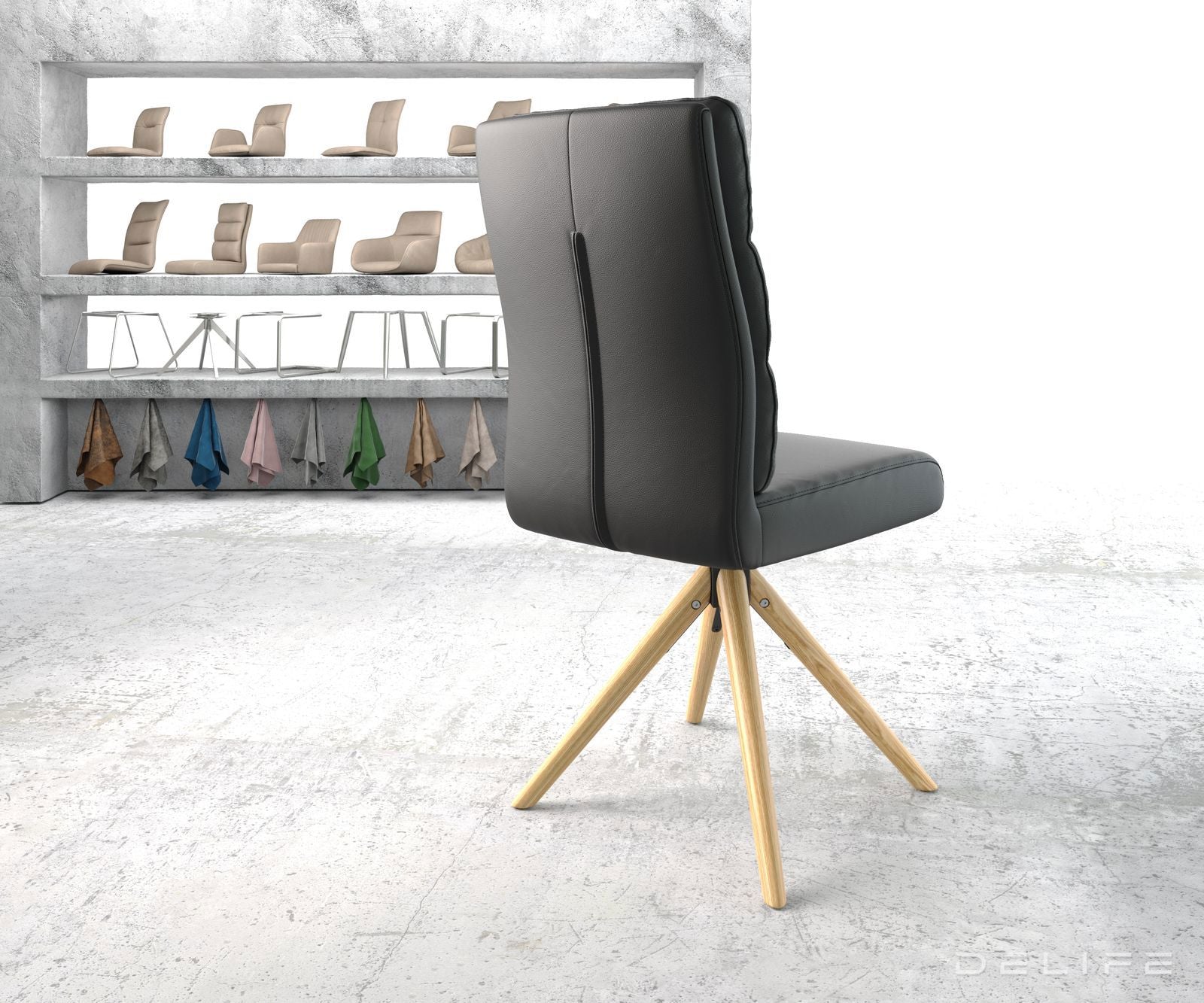 Jedilni stol Pela, Material: Usnje