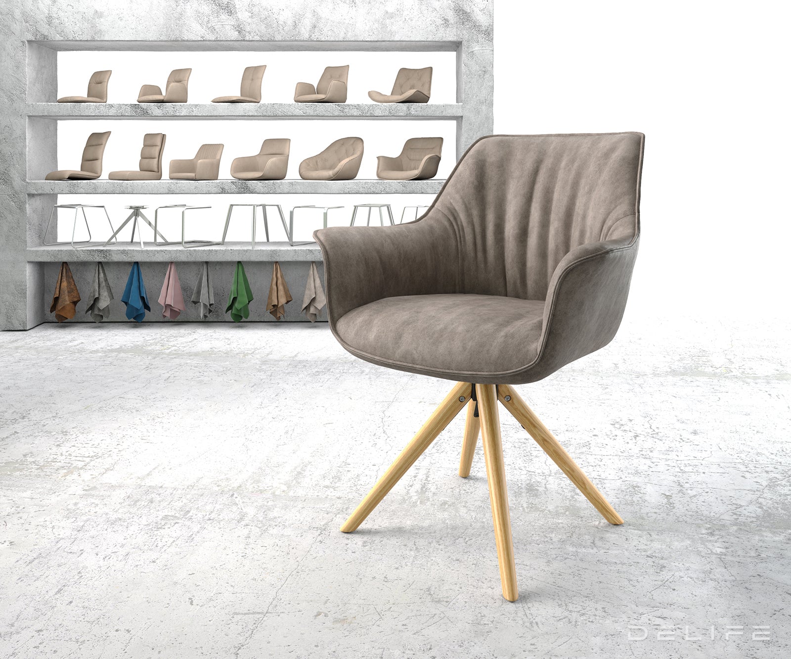 Jedilni stol Keila, Material: Mikrofibra