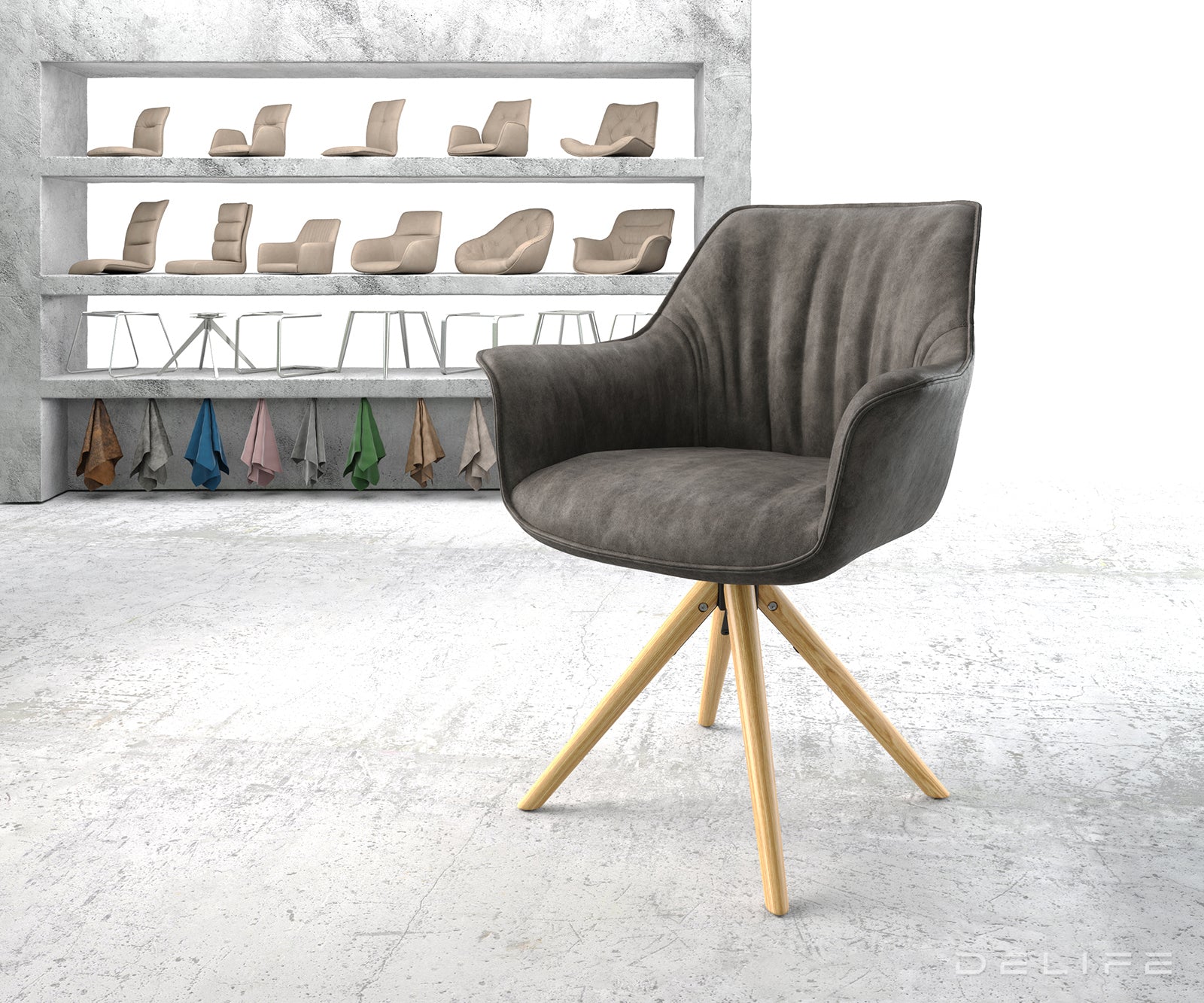 Jedilni stol Keila, Material: Mikrofibra