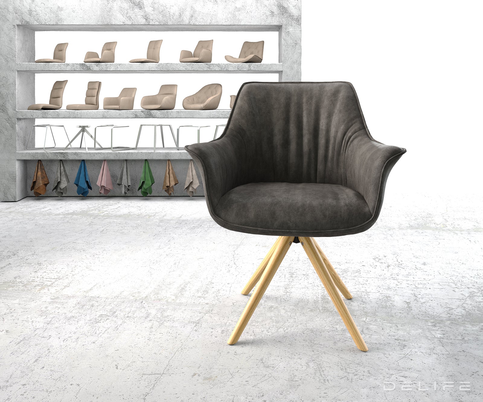 Jedilni stol Keila, Material: Mikrofibra