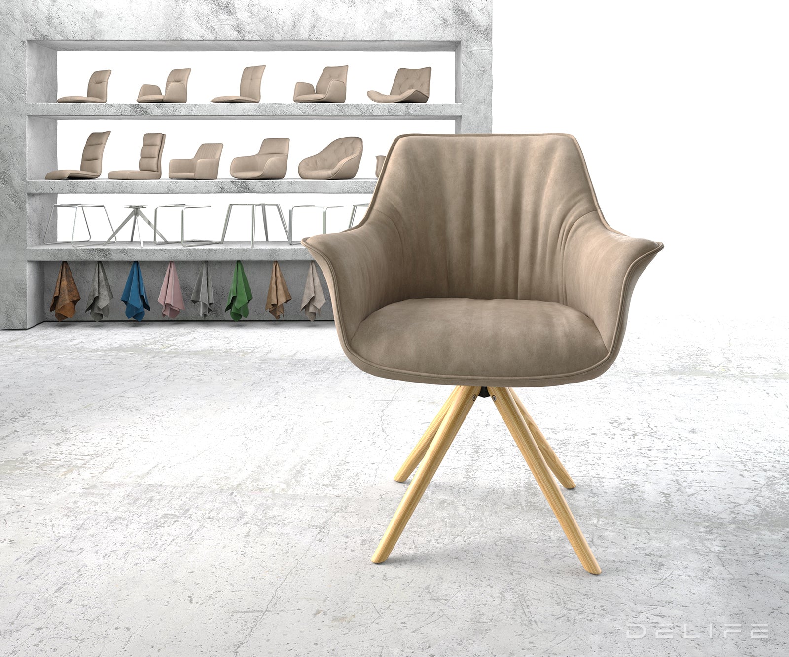 Jedilni stol Keila, Material: Mikrofibra