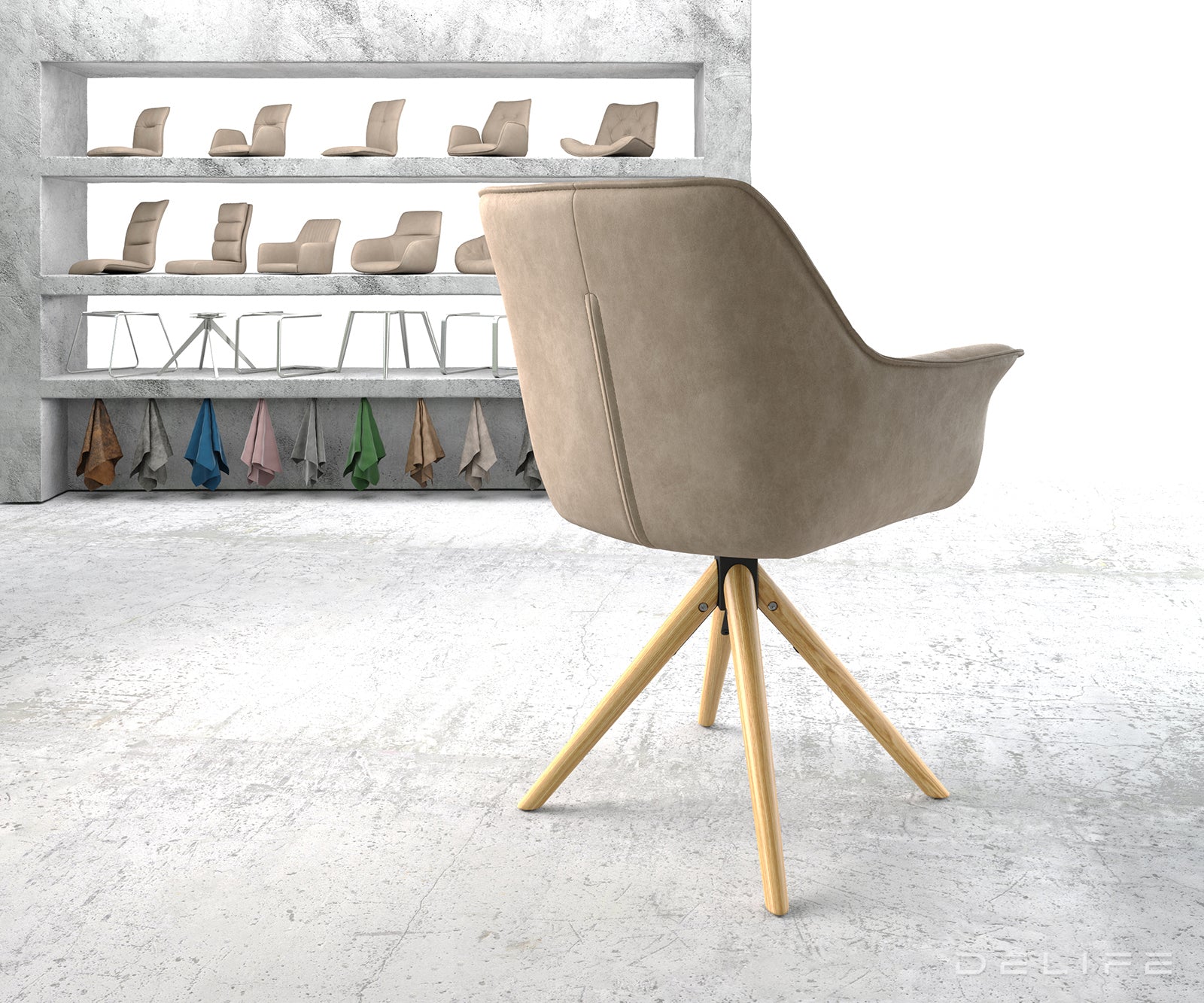 Jedilni stol Keila, Material: Mikrofibra