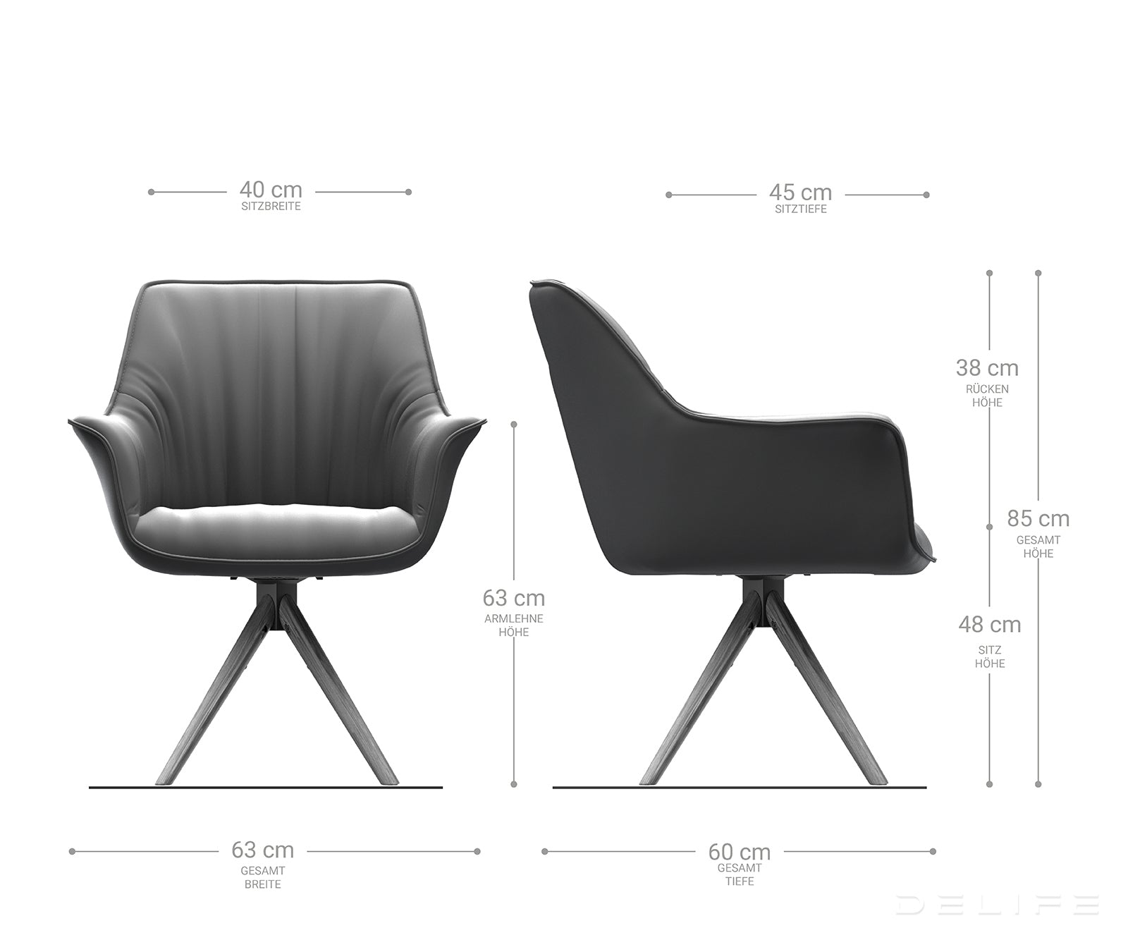 Jedilni stol Keila, Material: Mikrofibra