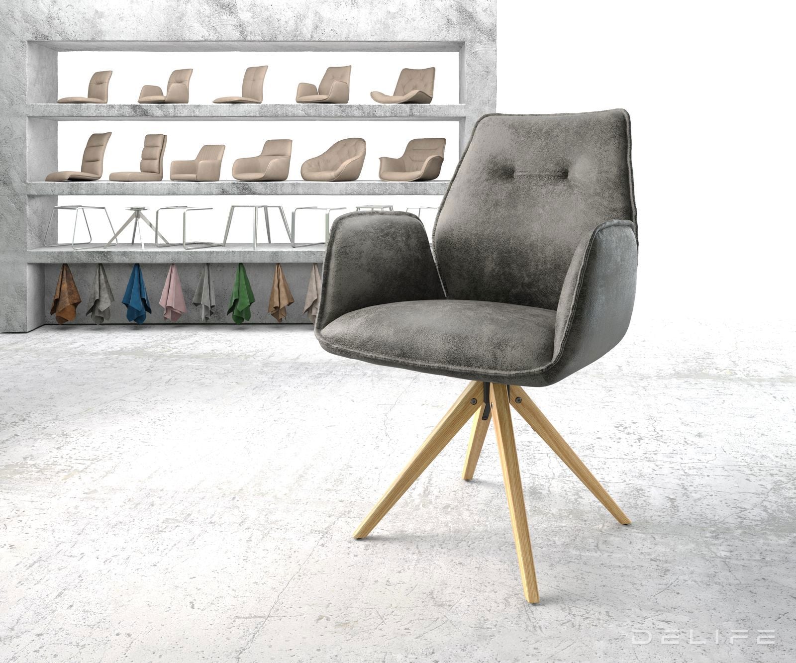 Jedilni stol Zoa, Material: Mikrofibra