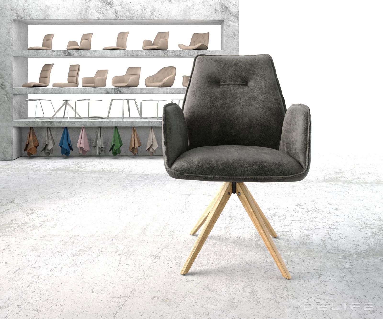 Jedilni stol Zoa, Material: Mikrofibra