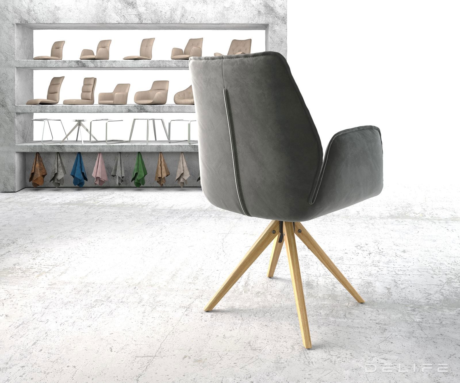 Jedilni stol Zoa, Material: Žamet