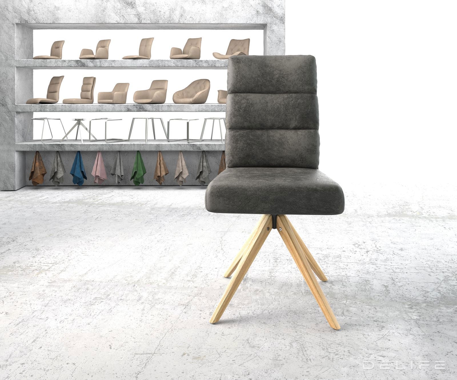 Jedilni stol Pela, Material: Mikrofibra