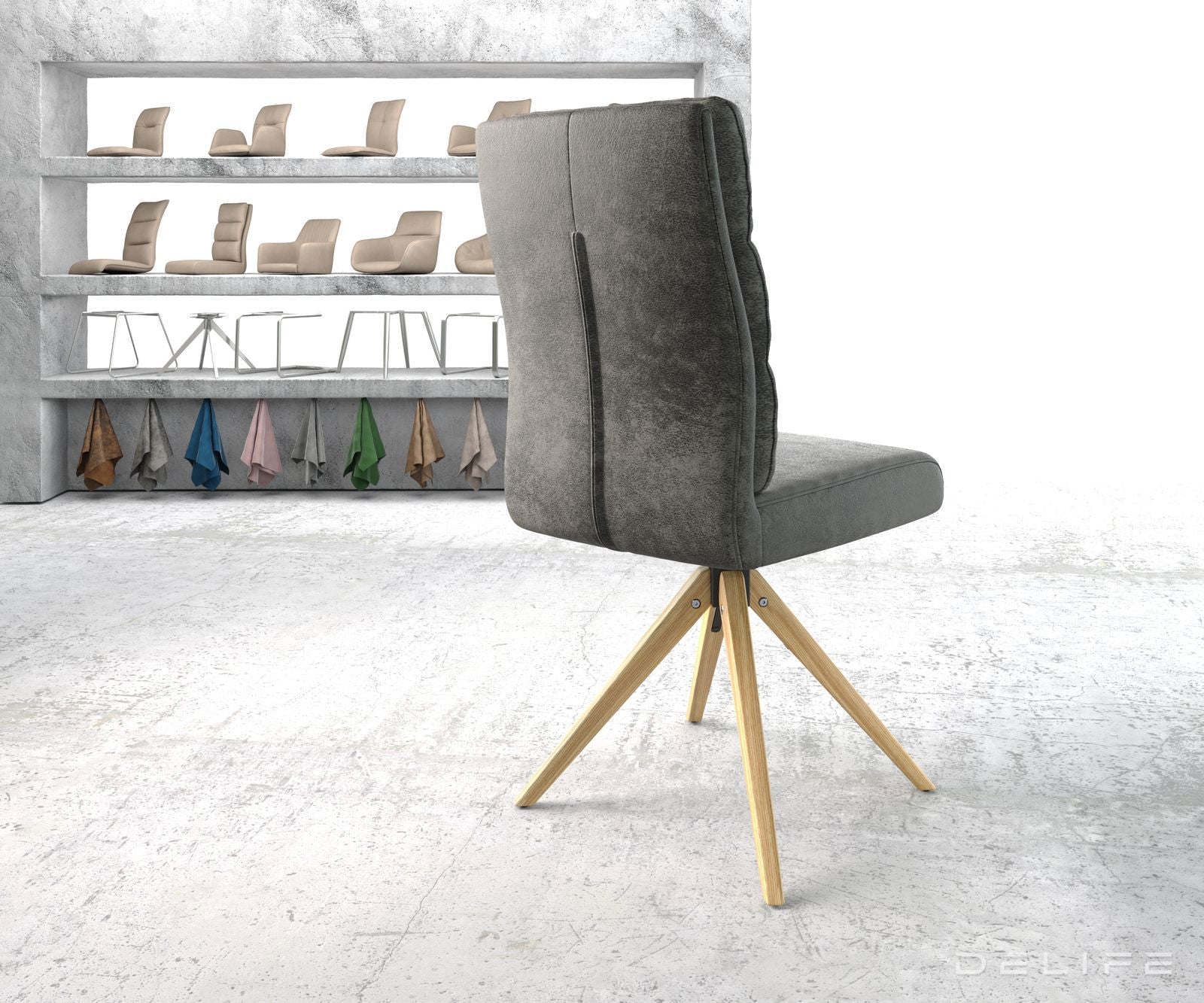 Jedilni stol Pela, Material: Mikrofibra