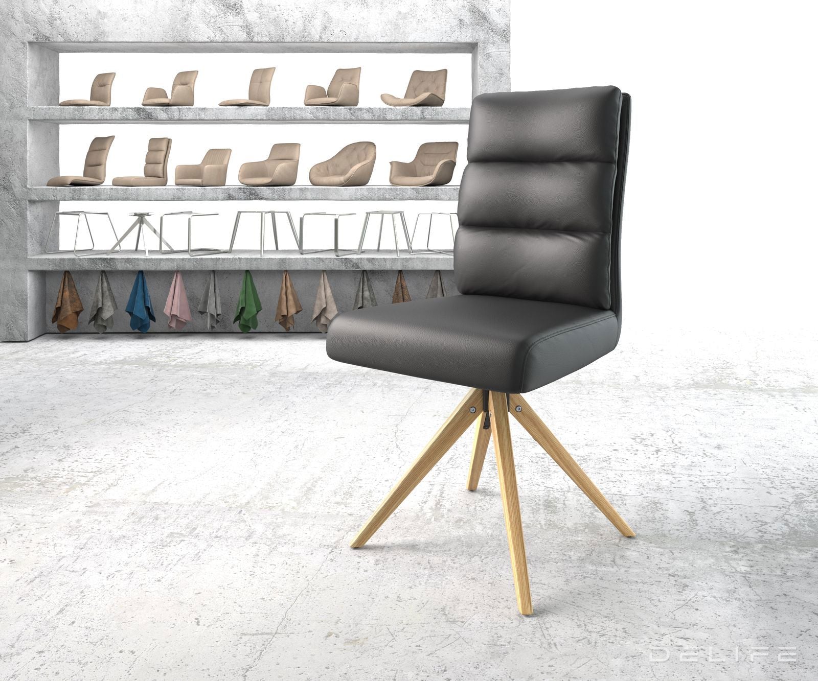 Jedilni stol Pela, Material: Usnje