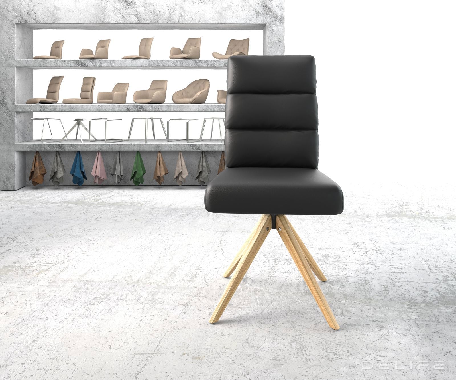 Jedilni stol Pela, Material: Usnje