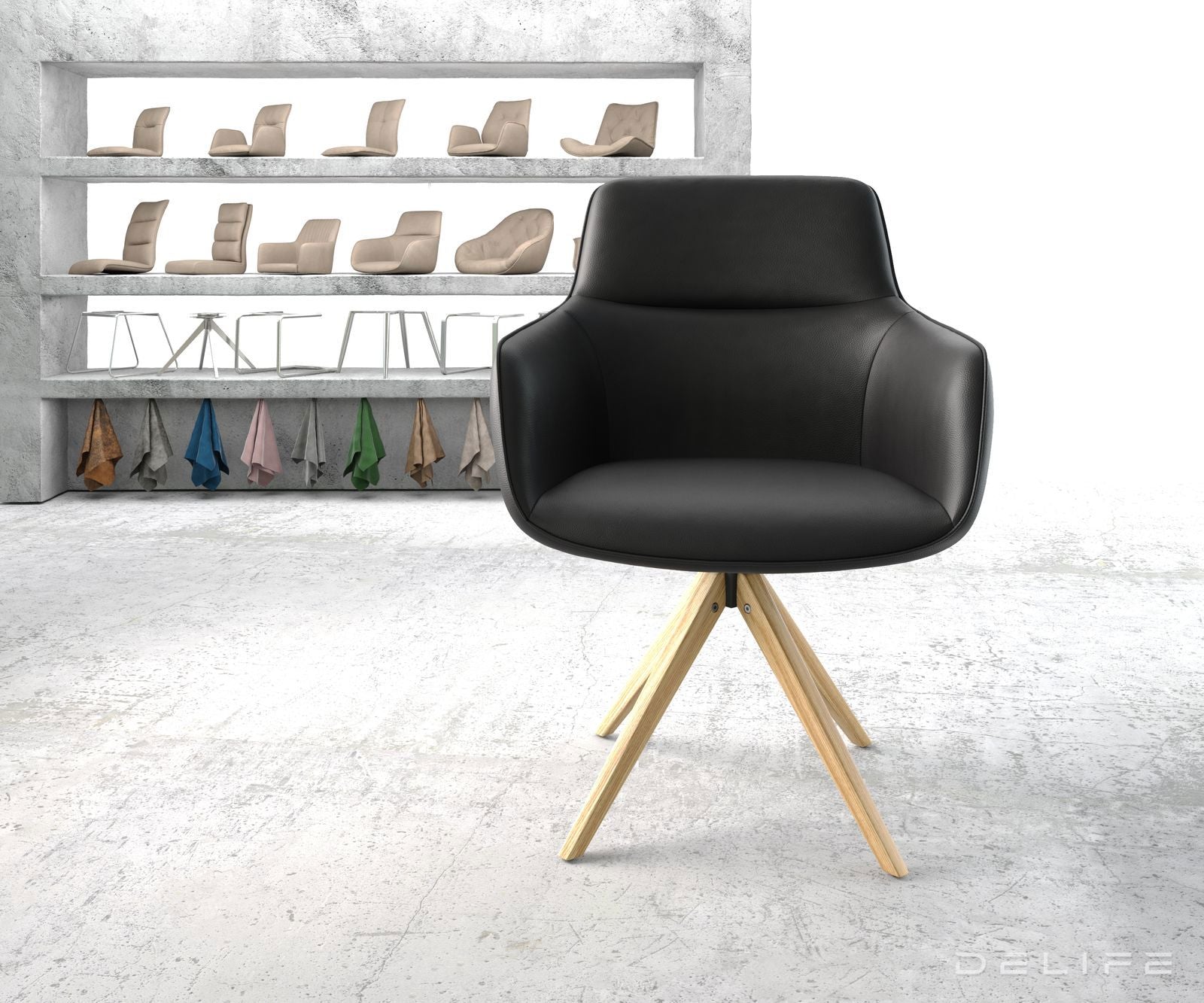 Jedilni stol Pejo, Material: Usnje