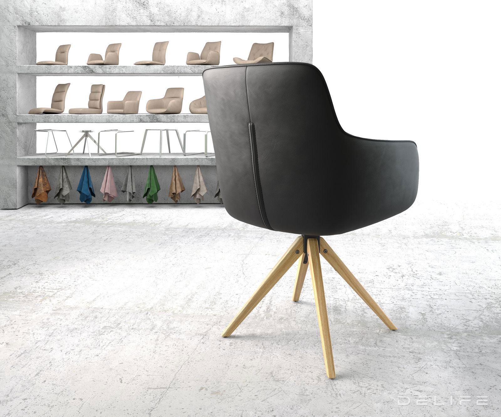 Jedilni stol Pejo, Material: Usnje