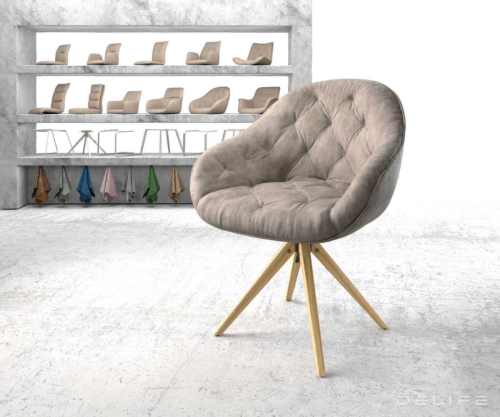 Jedilni stol Gaio, Material: Mikrofibra