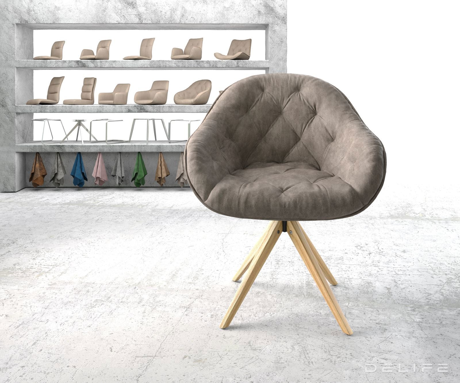 Jedilni stol Gaio, Material: Mikrofibra