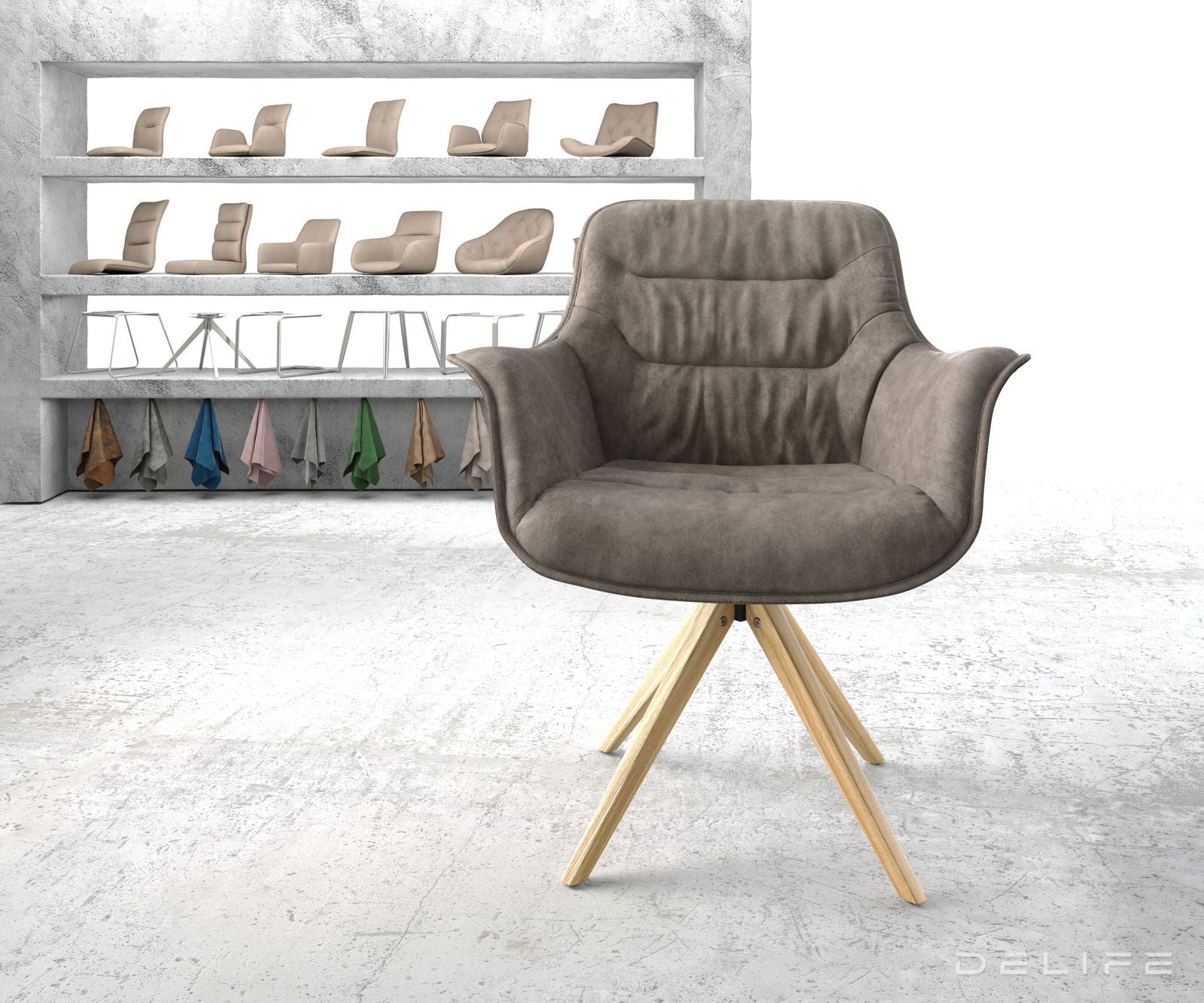 Jedilni stol Kaira, Material: Mikrofibra