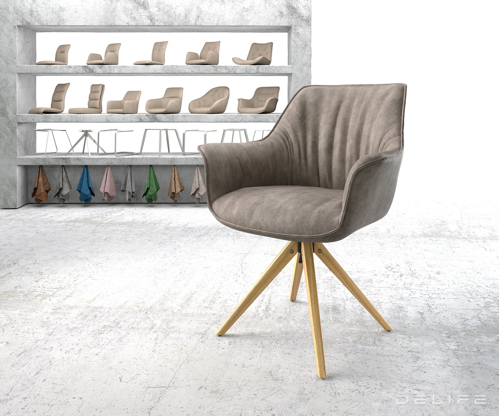 Jedilni stol Keila, Material: Mikrofibra