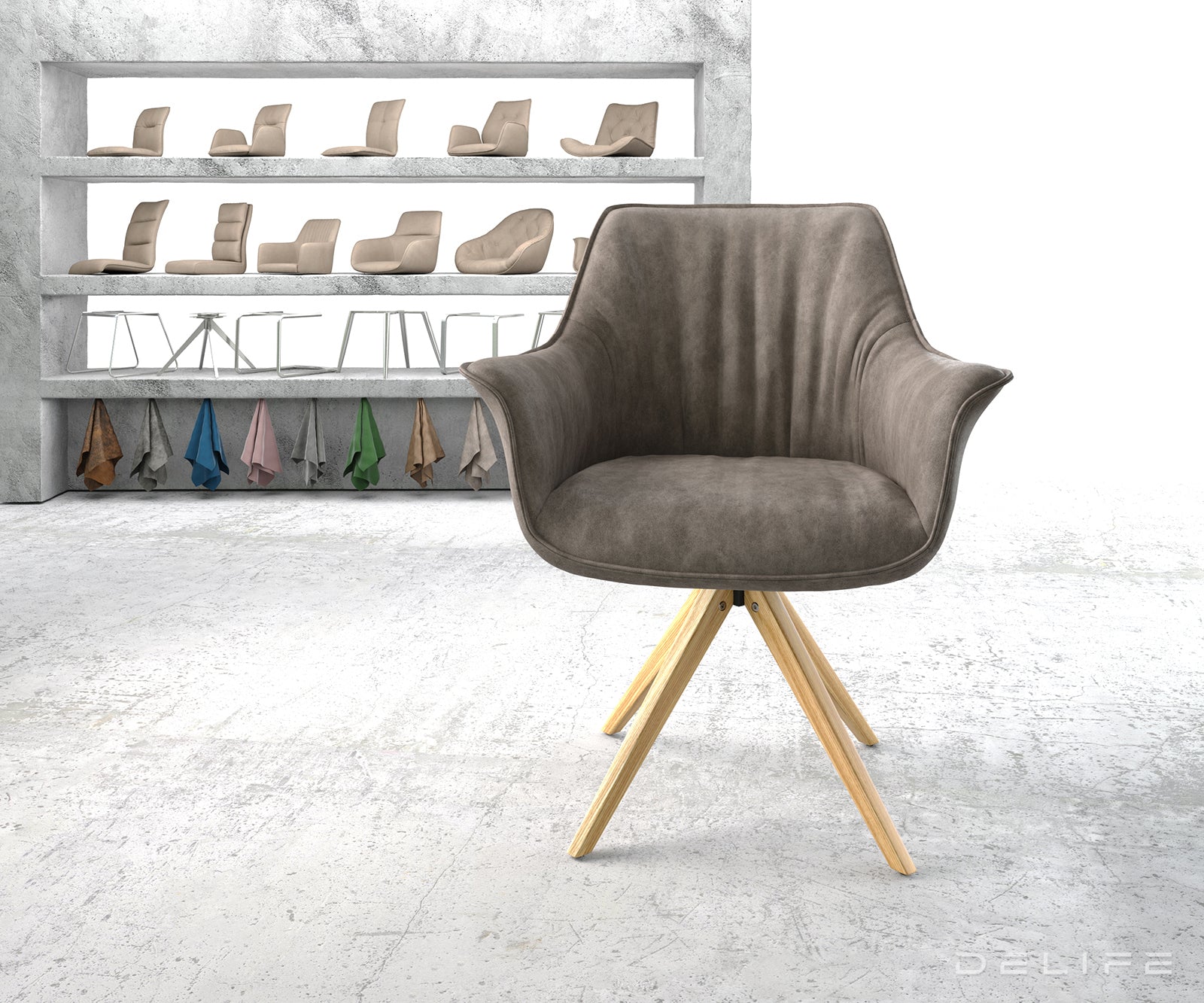 Jedilni stol Keila, Material: Mikrofibra