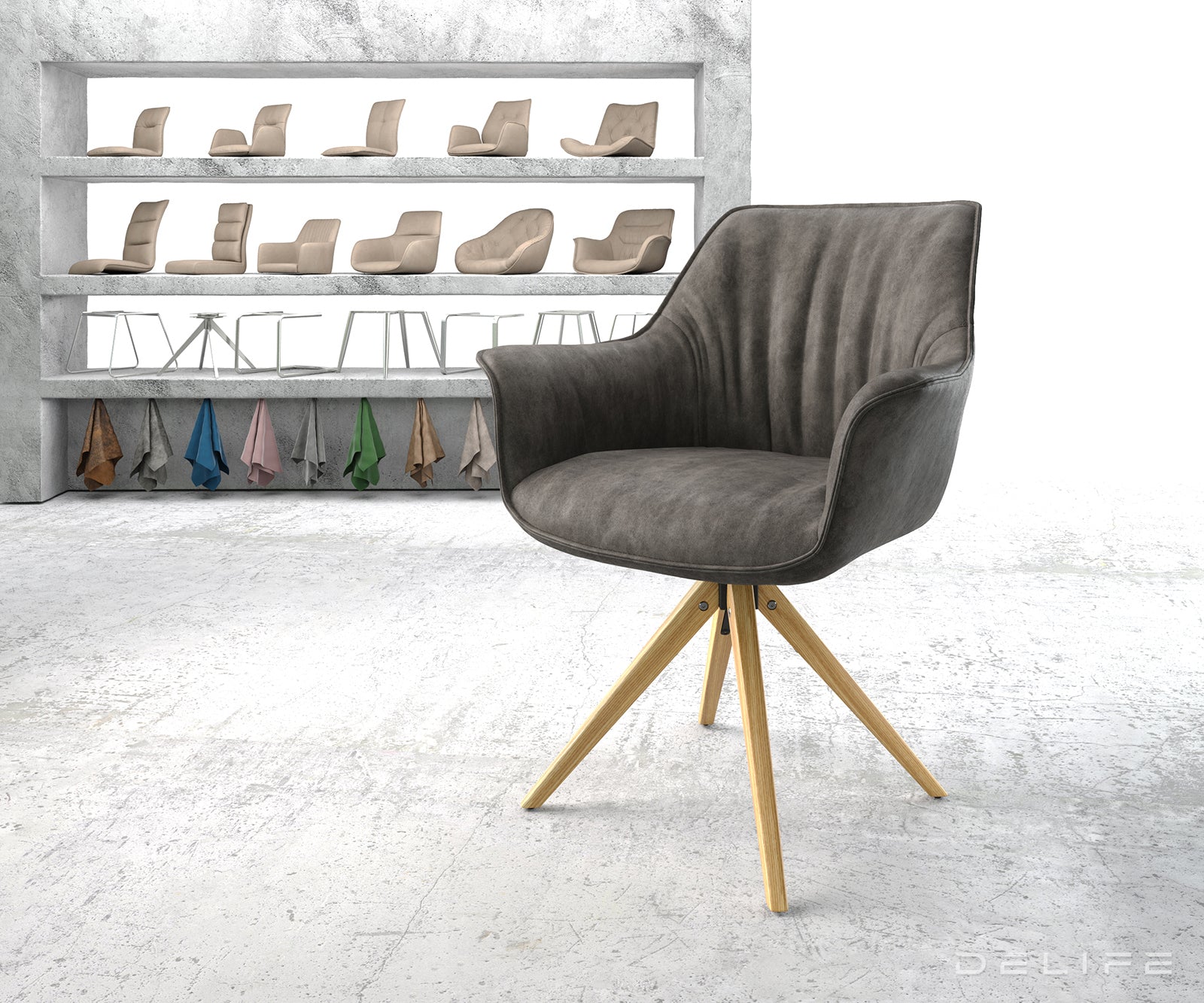 Jedilni stol Keila, Material: Mikrofibra