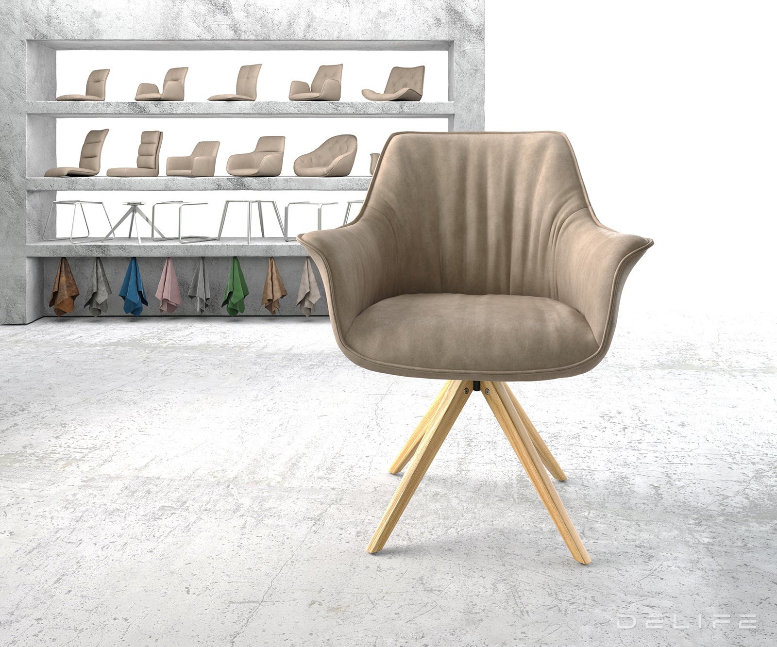 Jedilni stol Keila, Material: Mikrofibra