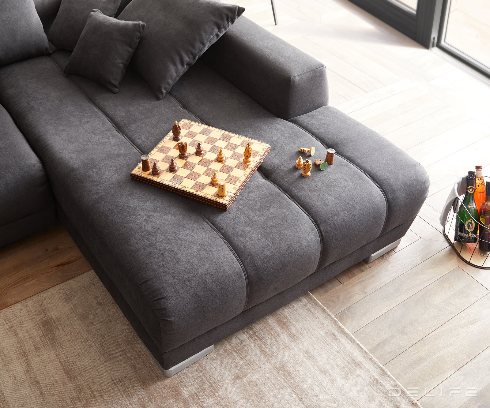 Kotna sedežna garnitura Nabor 300x225cm, Material: Mikrofibra