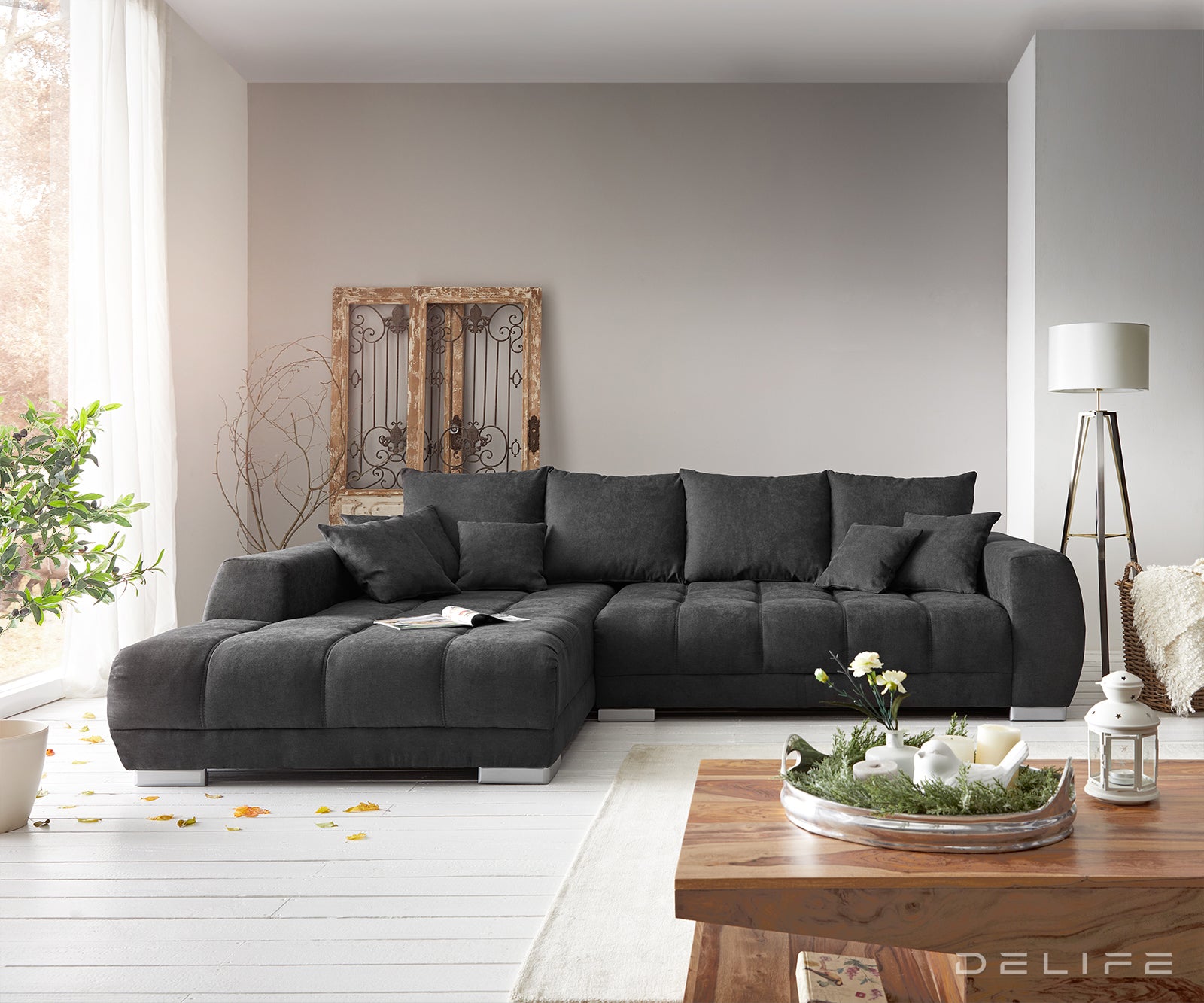 Kotna sedežna garnitura Josea 300x215cm, Material: Mikrofibra